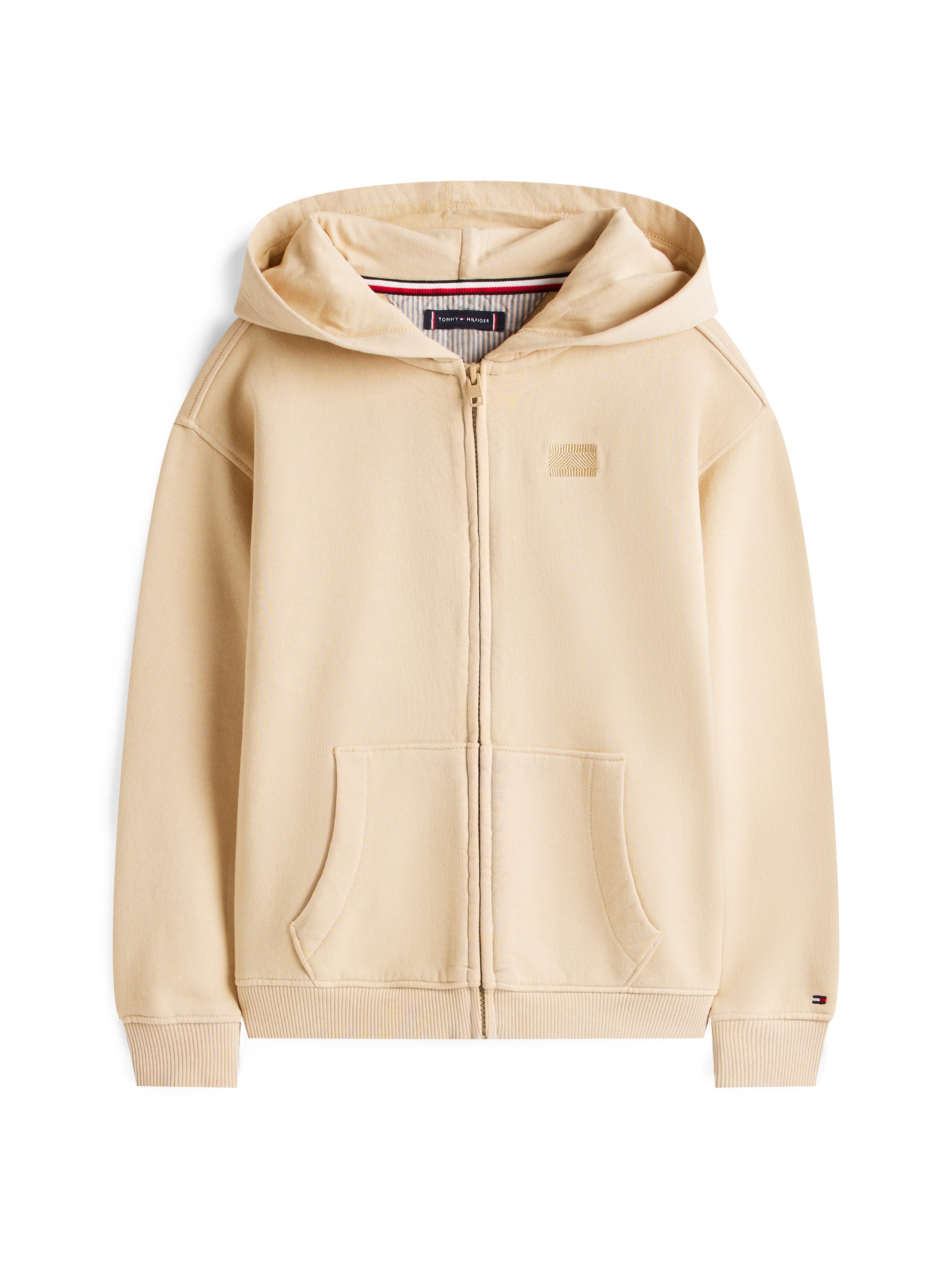 Tommy Hilfiger Capuchonsweatvest TONAL FLAG EMB ZIP HOODIE voor kinderen tot 16 jaar, met capuchon