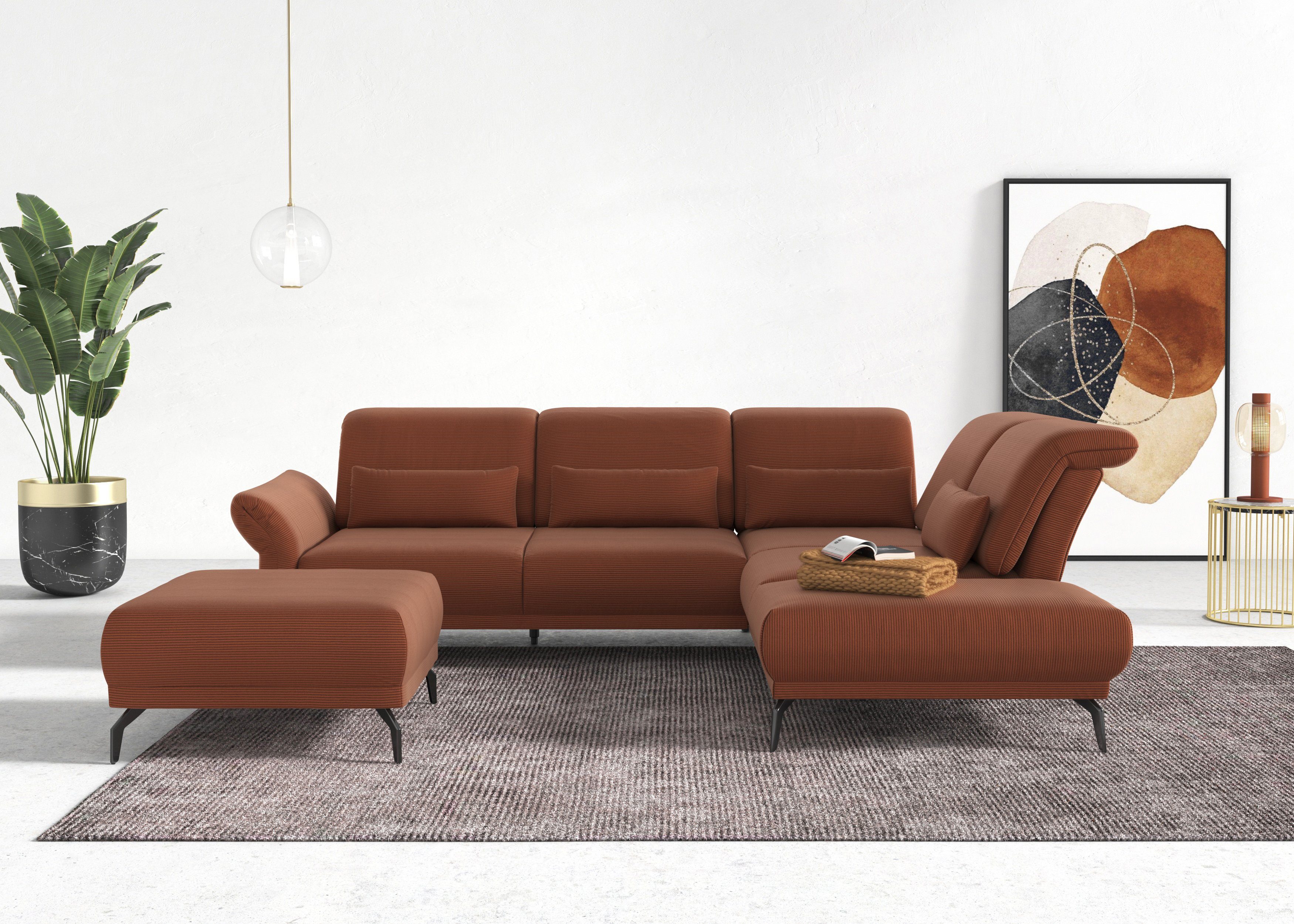 INOSIGN Hocker Coco Cord-bekleding in 2 uitvoeringen, poten 15 cm hoog