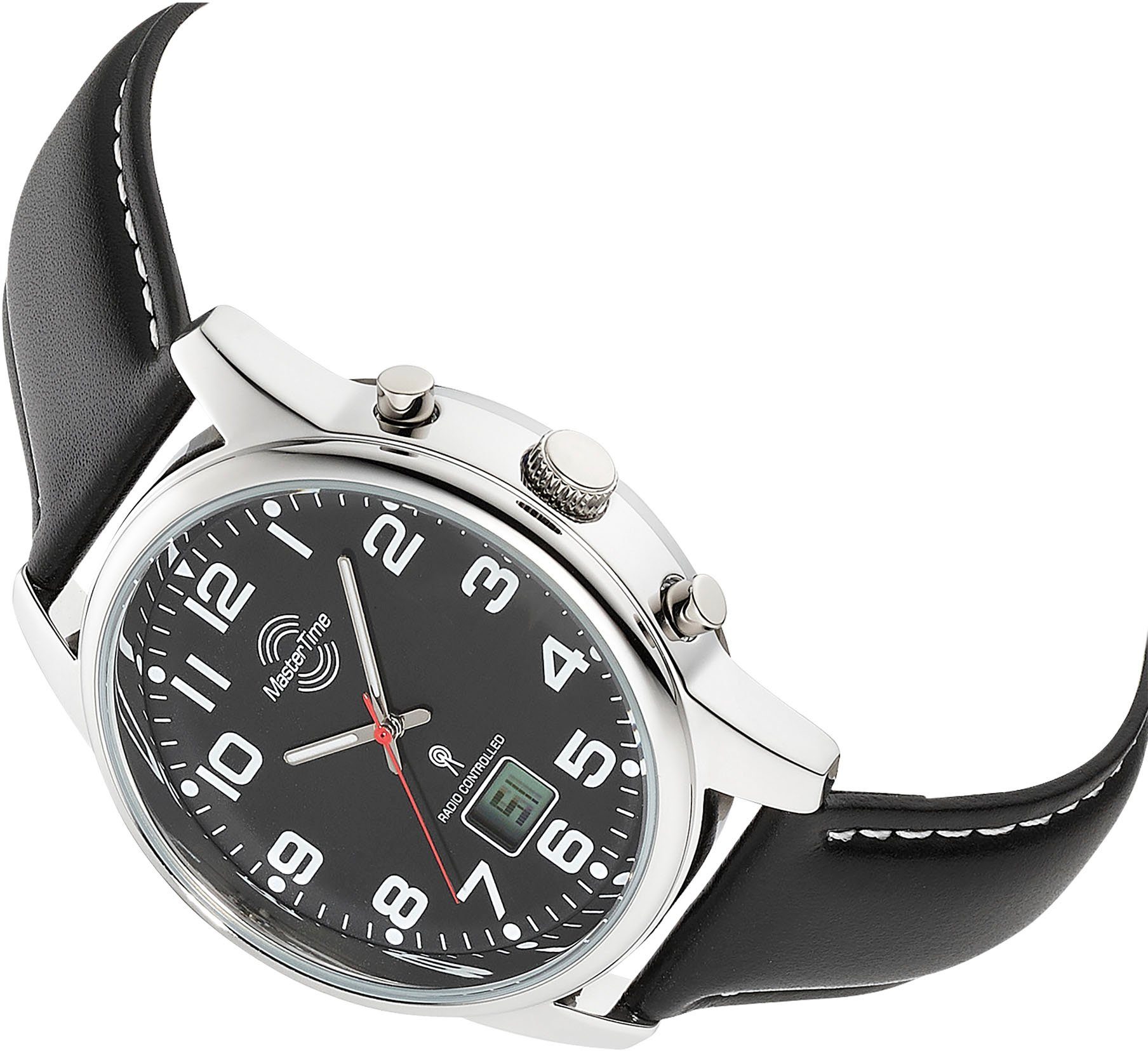 MASTER TIME Radiografisch horloge Super Power Armbanduhr, quartzhorloge, heren, datum, verlichtte wijzers, flexband, trekband