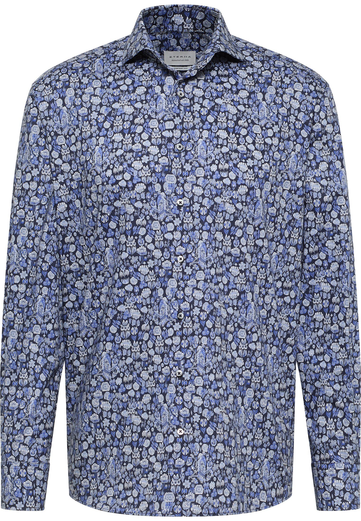 Eterna Overhemd met lange mouwen Comfort fit NON IRON (strijkvrij)