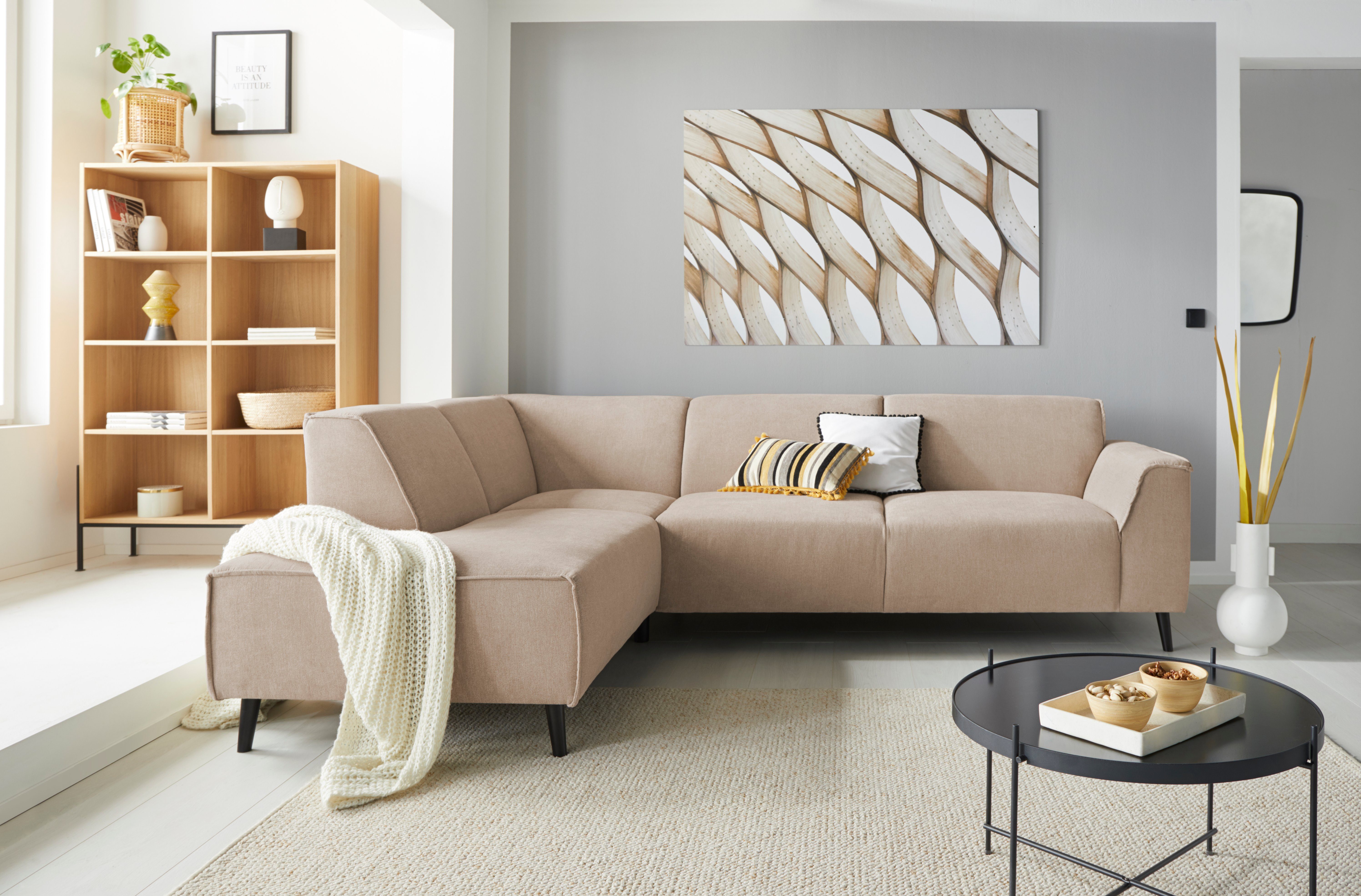 DOMO collection Hoekbank Amora, comfortabel en tijdloos, L-vorm