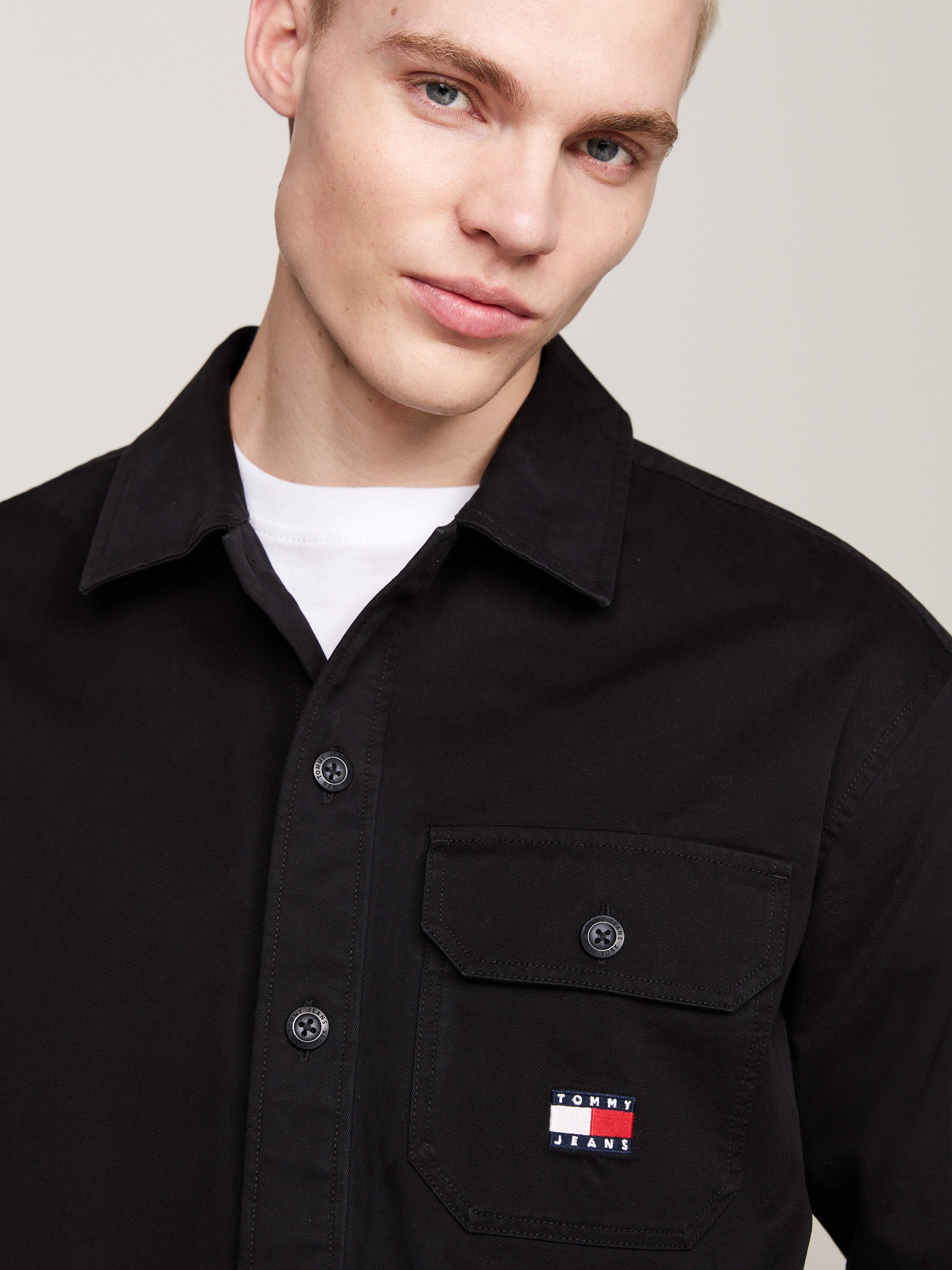 Tommy Jeans Plus Overhemdjasje TJM ESSENTIAL SOLID OS EXT
