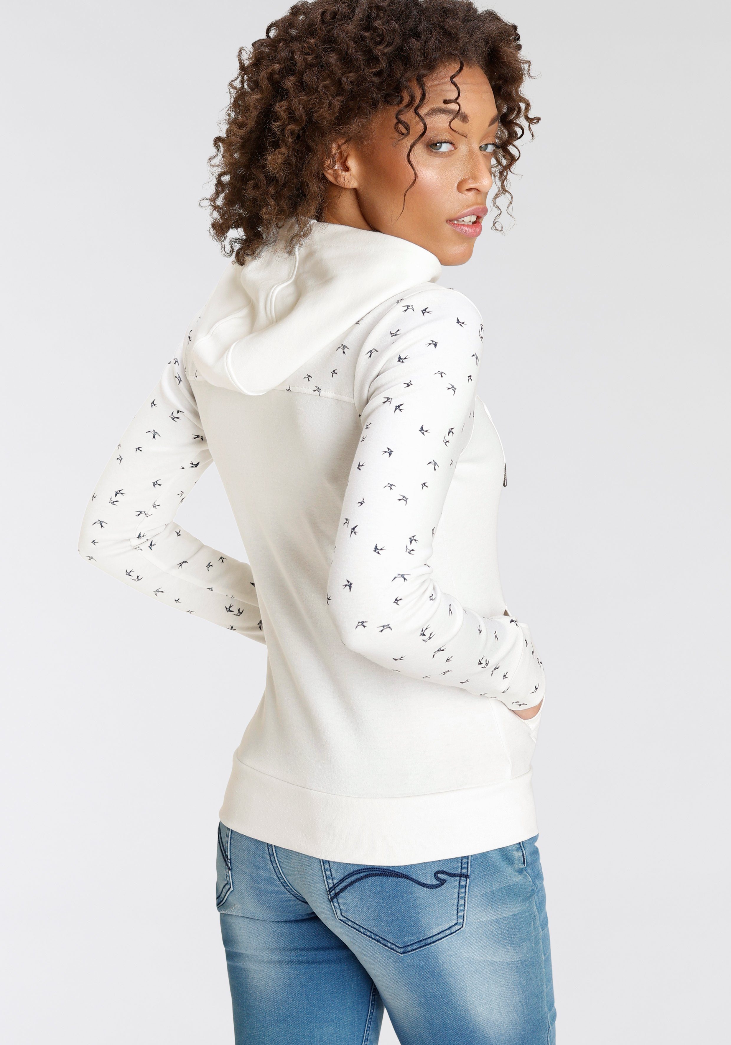 KangaROOS Capuchonsweatvest met filigraan print
