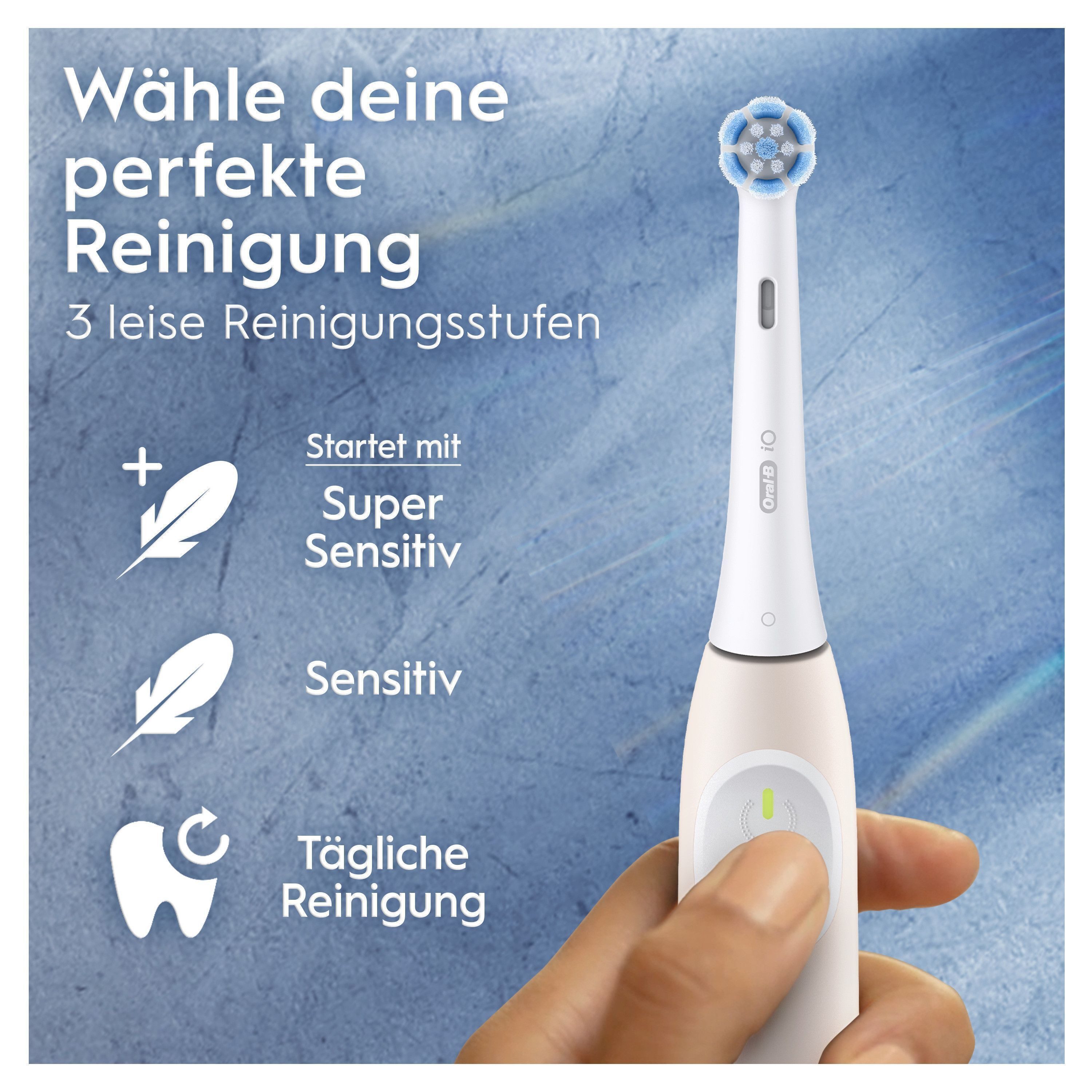Oral B Elektrische tandenborstel IO Series 2 voor de zachte reiniging, reisetui, opzetborstelhouder