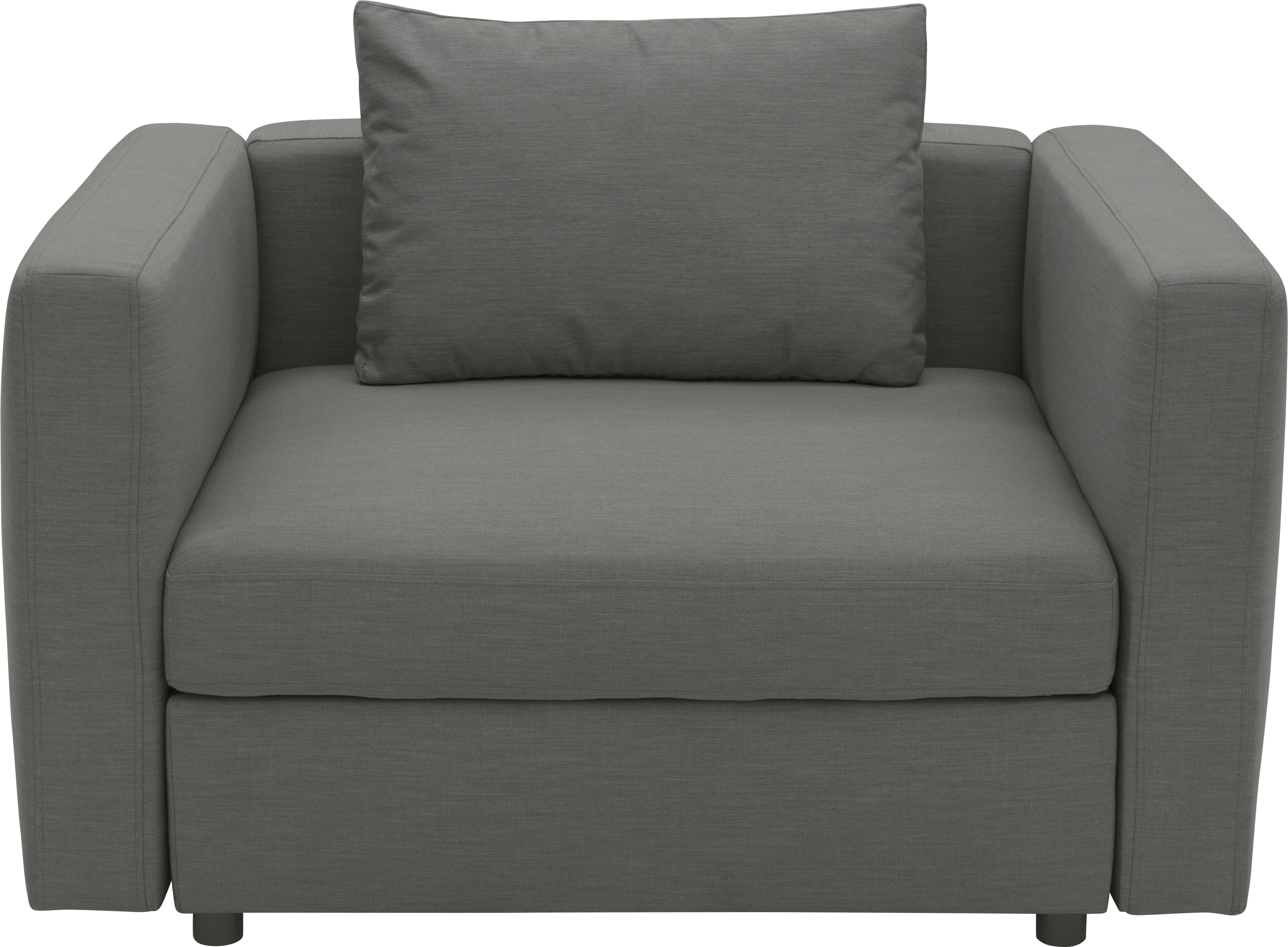 DOMO collection Fauteuil Solskin, individueel uitbreidbaar, voor tuin, terras, balkon Mooi gevormd met losse zit- en rugkussen, speciaal voor buiten