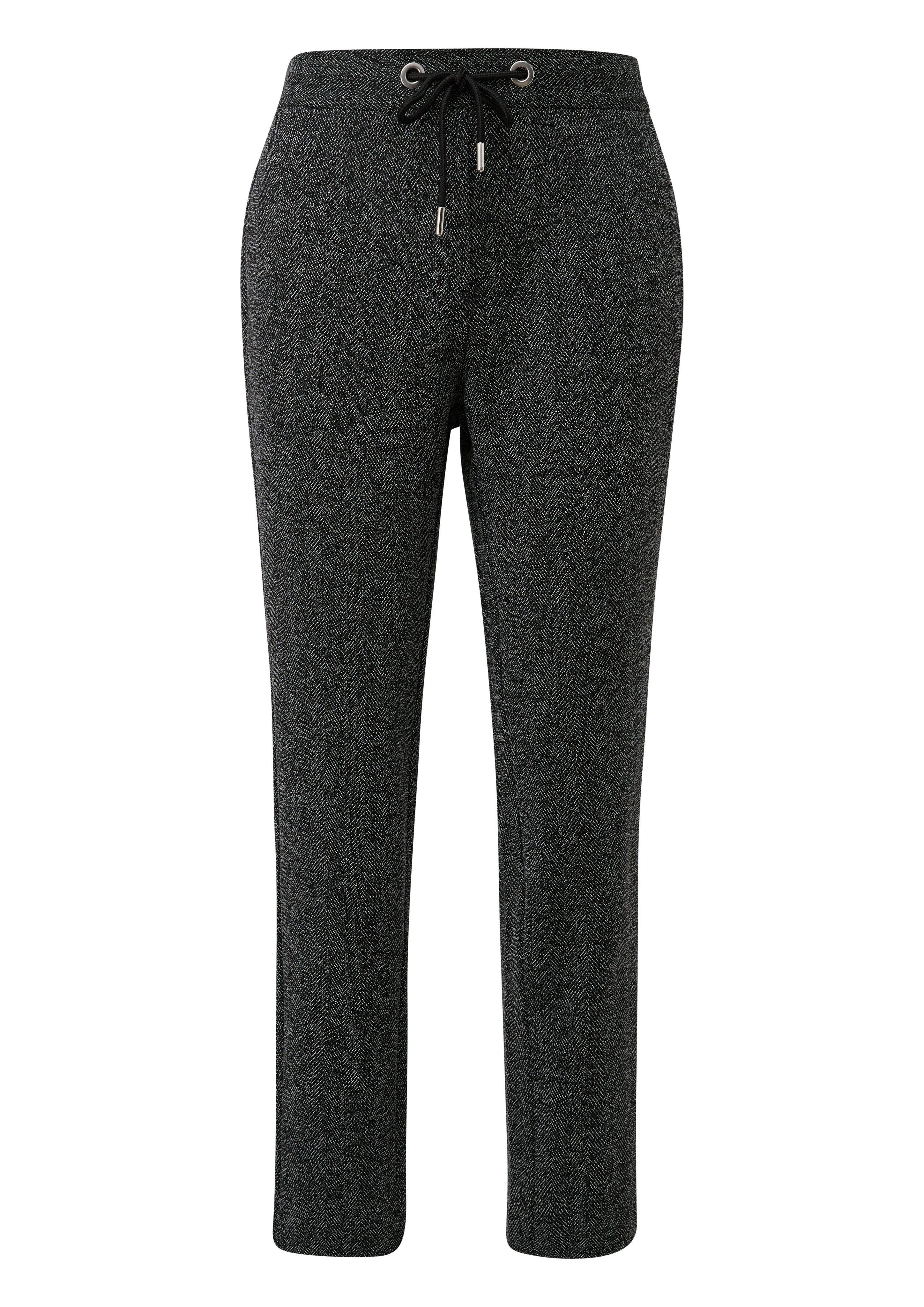 s.Oliver BLACK LABEL Stoffen broek gemêleerd met bindkoord