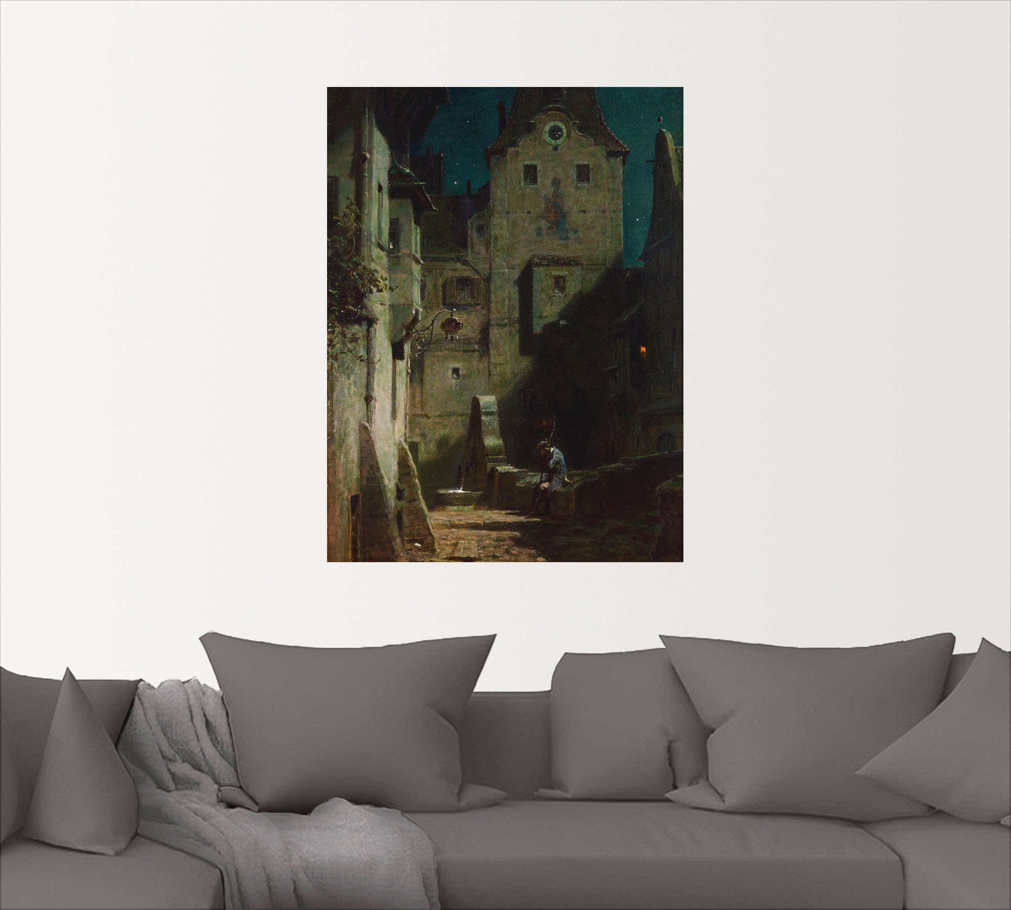 Artland Artprint De ingeslapen nachtwaker als artprint op linnen, muursticker of poster in verschillende maten
