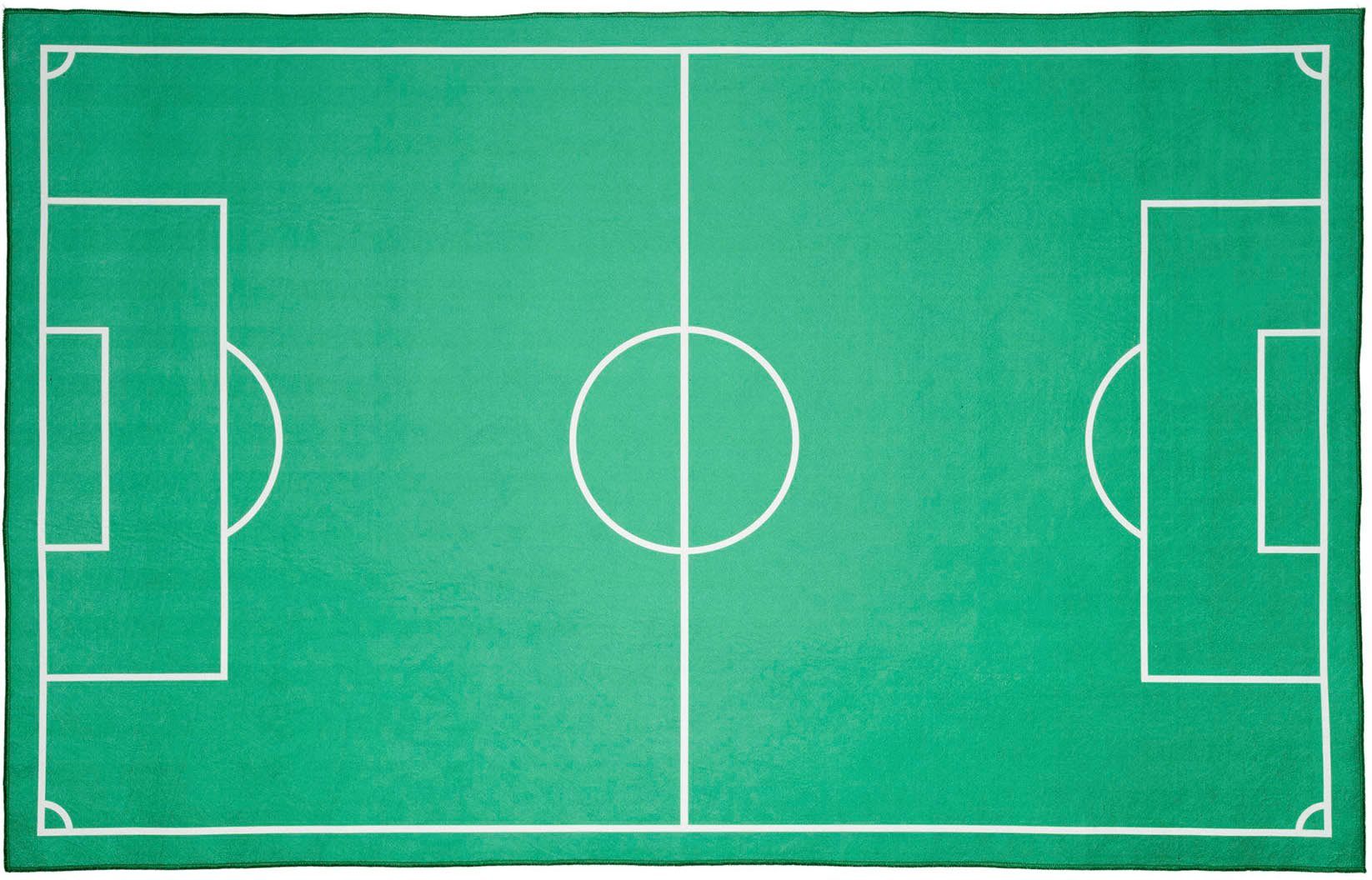 Böing Carpet Kindervloerkleed Voetbalveld Speelkleed, gedessineerd, wasbaar, kinderkamer