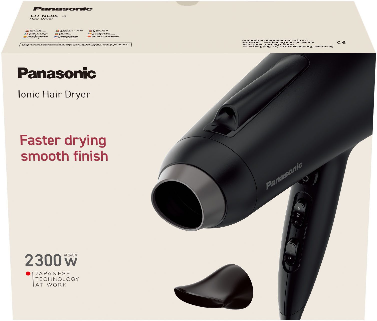 Panasonic Ionic haardroger EH-NE85-K825 Ionen haardroger, Air Boost-technologie