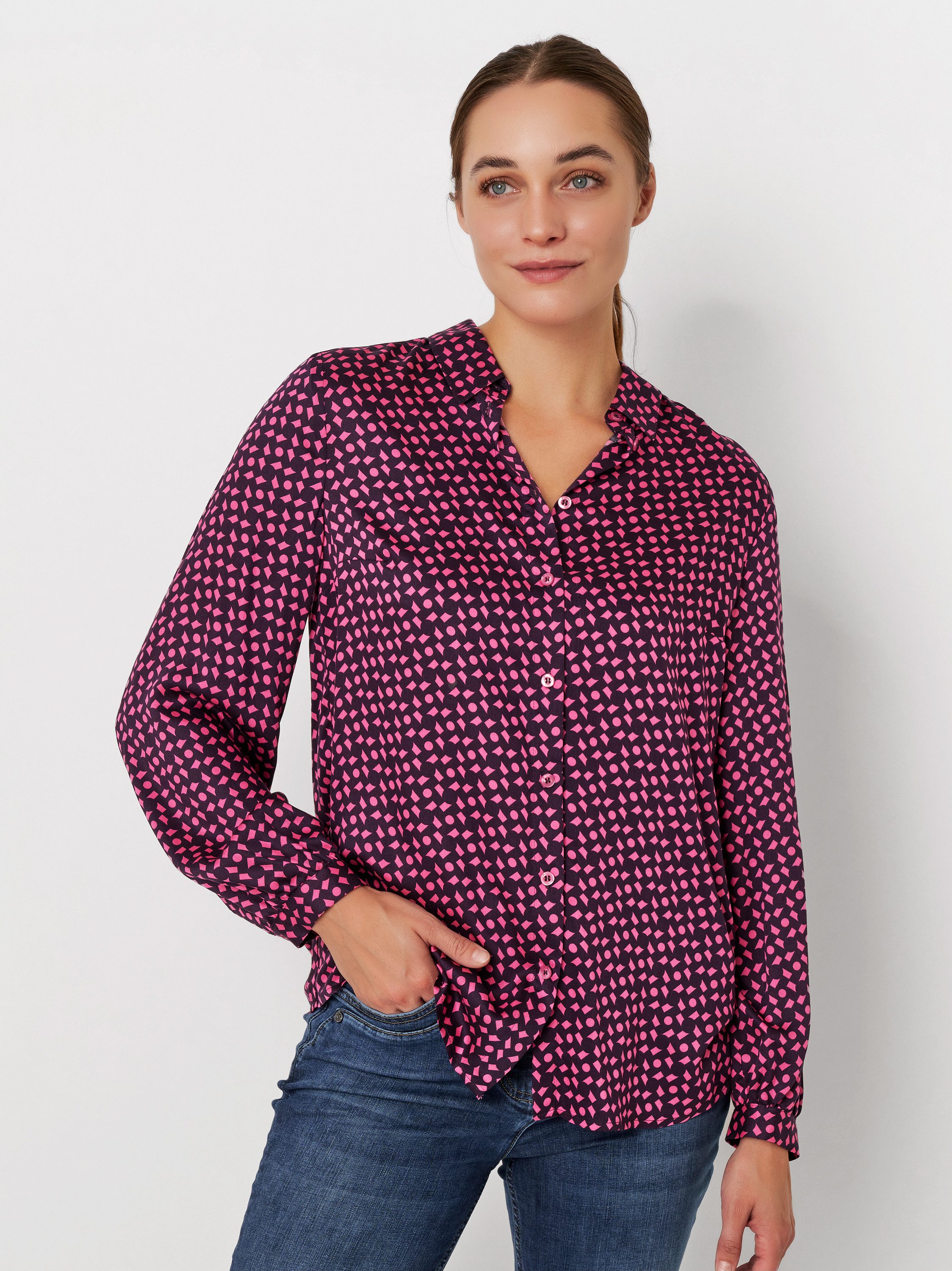 TONI Blouse met lange mouwen met grafisch patroon