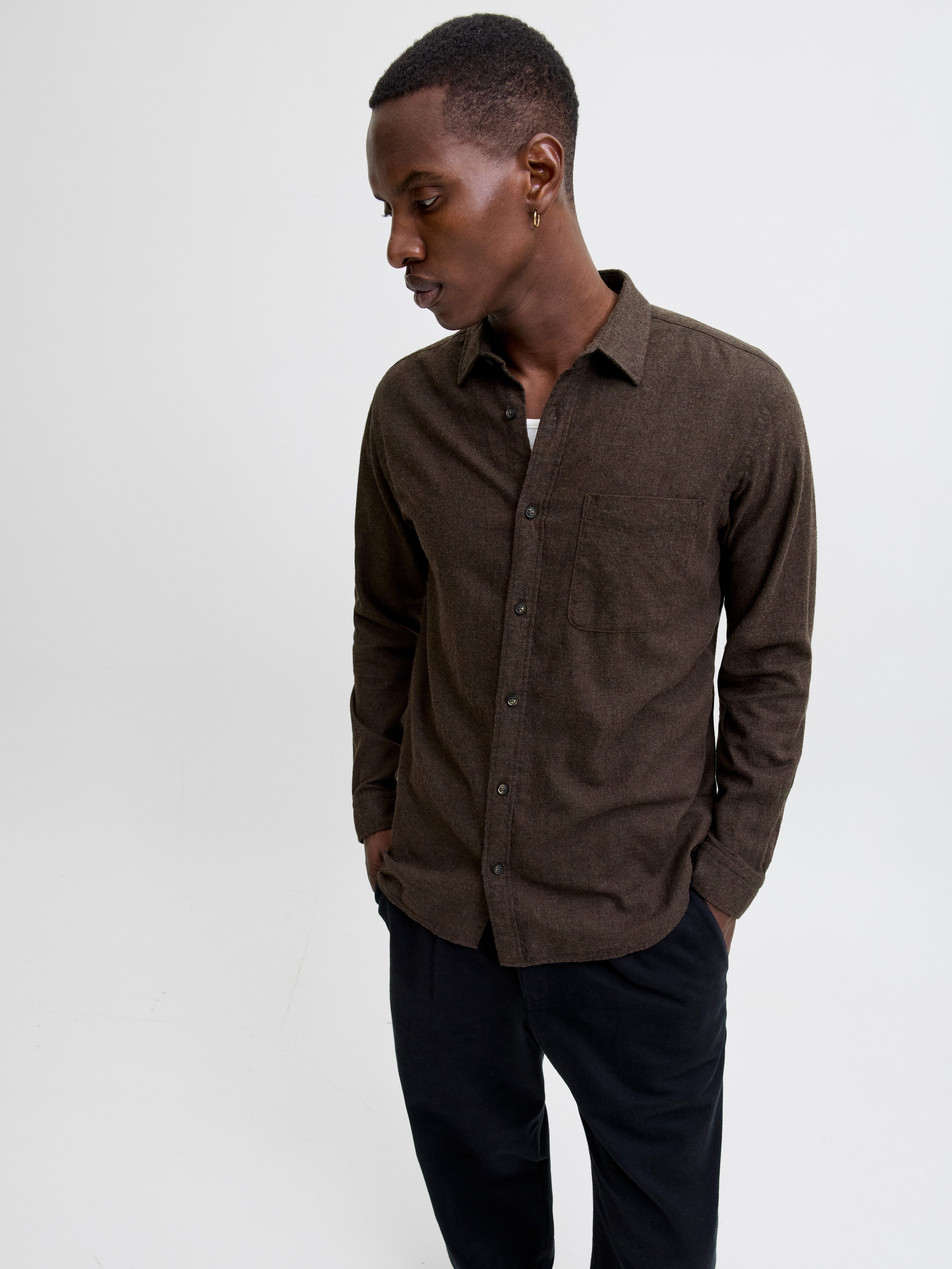 Jack & Jones Overhemd met lange mouwen JJECLASSIC MELANGE SHIRT L/S NOOS