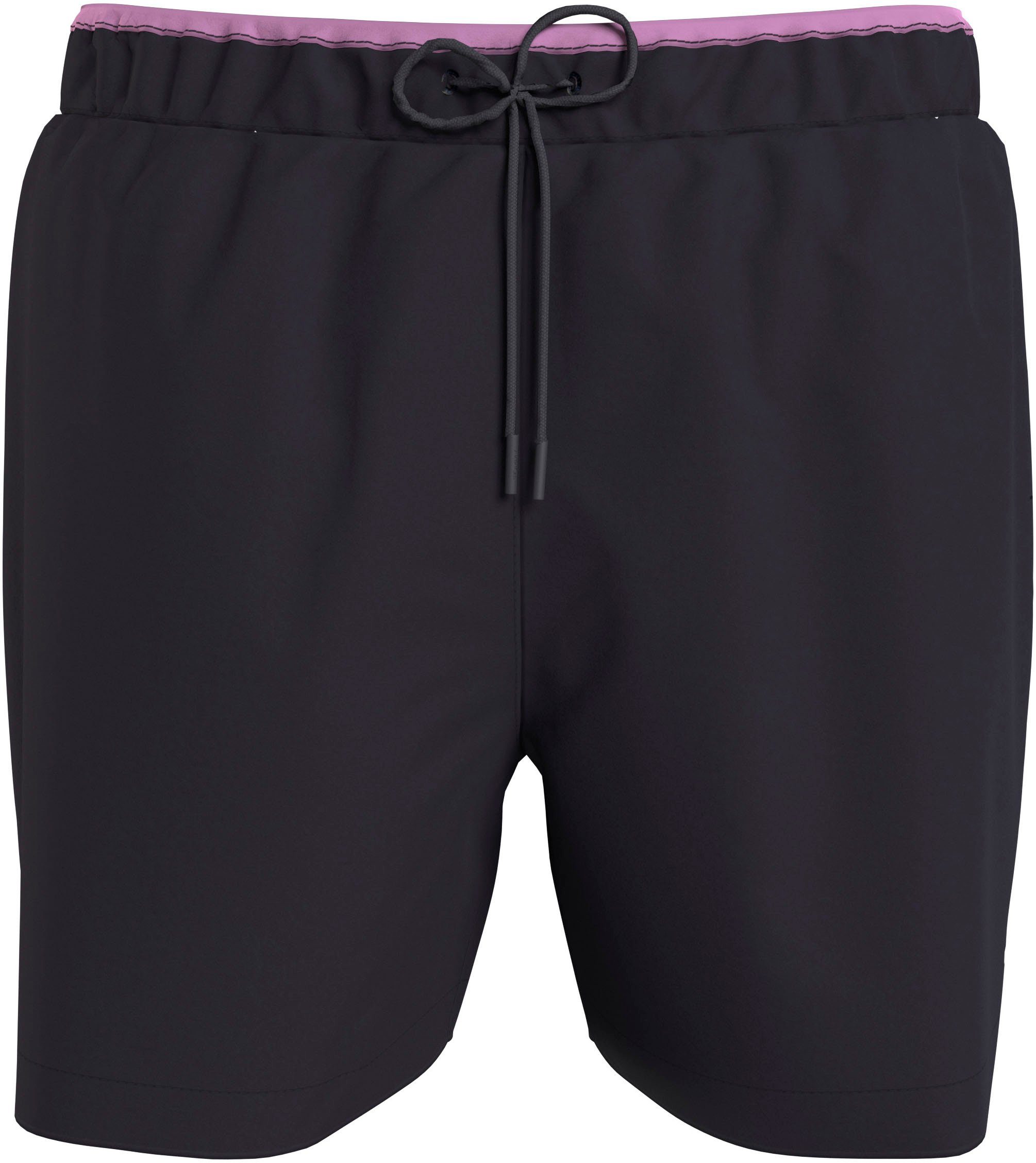 Tommy Hilfiger Swimwear Zwemshort MEDIUM DRAWSTRING met merklabel op de tailleband