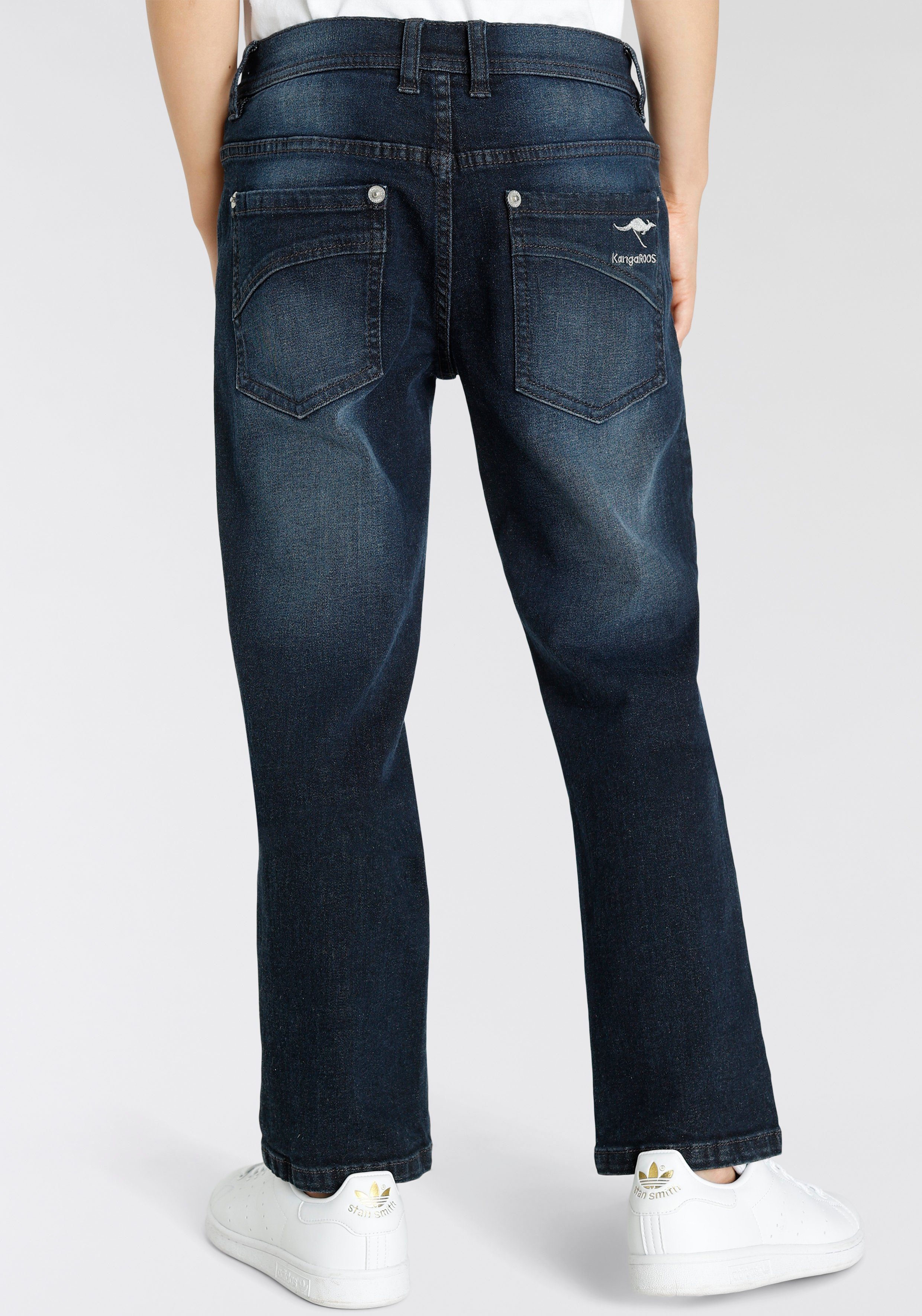 KangaROOS Stretch jeans , Regular fit, met rechte pijpen comfortabele pasvorm, rechte pasvorm, lage taille