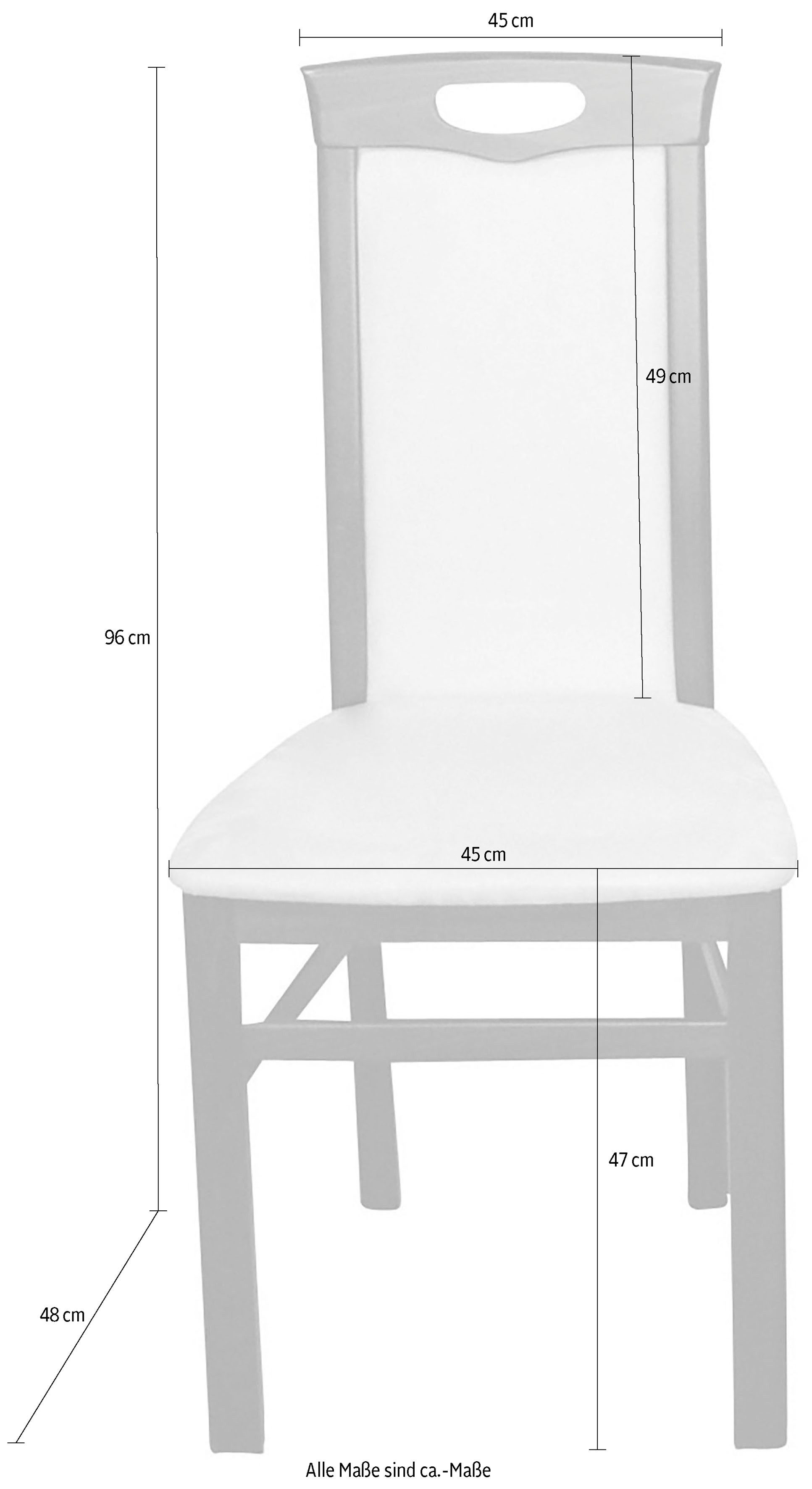 HOFMANN LIVING AND MORE Stoel met 4 poten Stoel (set, 2 stuks)