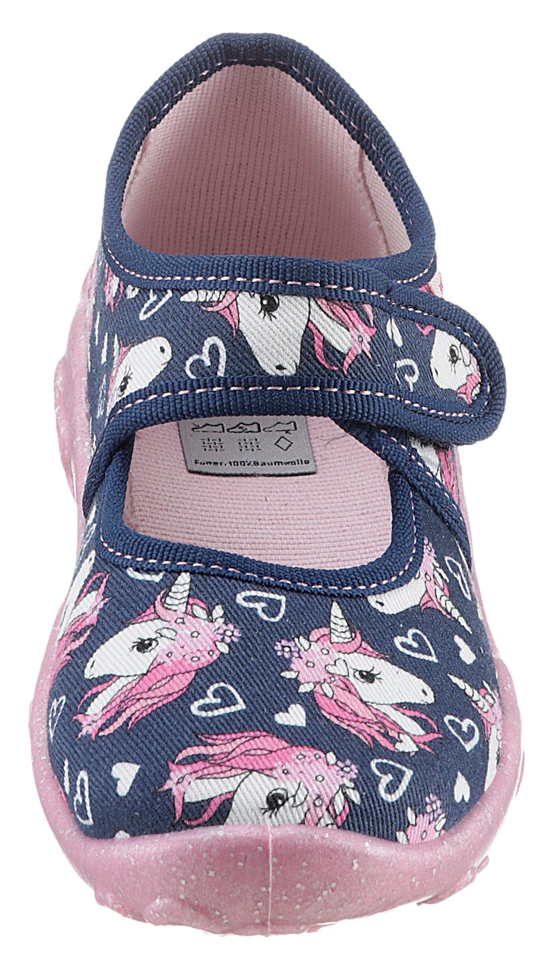 Superfit Pantoffels BONNY WMS: middel Kinderschoen met eenhoornmotief, maat sjabloon om te downloaden