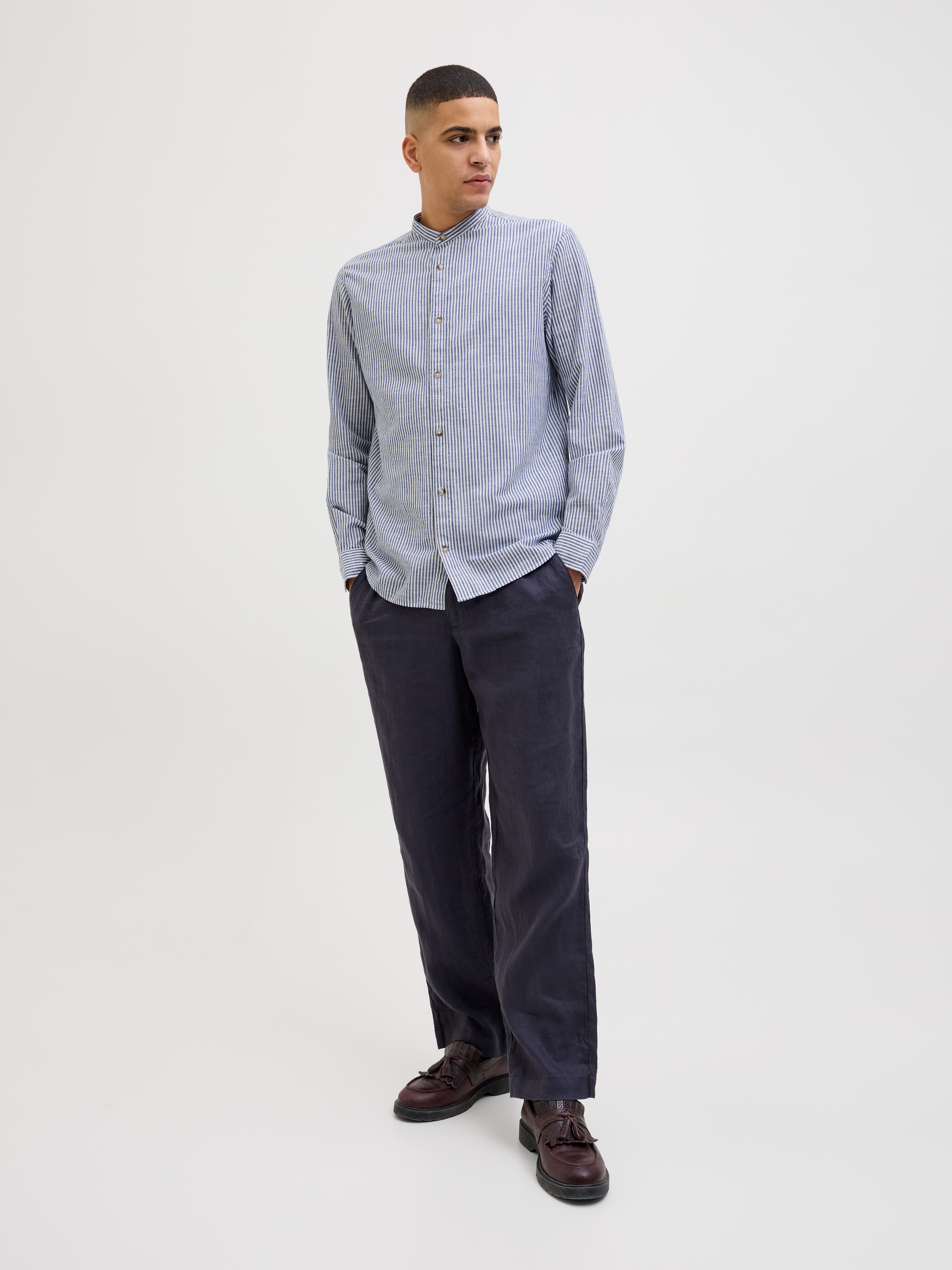 Jack & Jones Overhemd met lange mouwen JJESUMMER BAND SHIRT LS SN