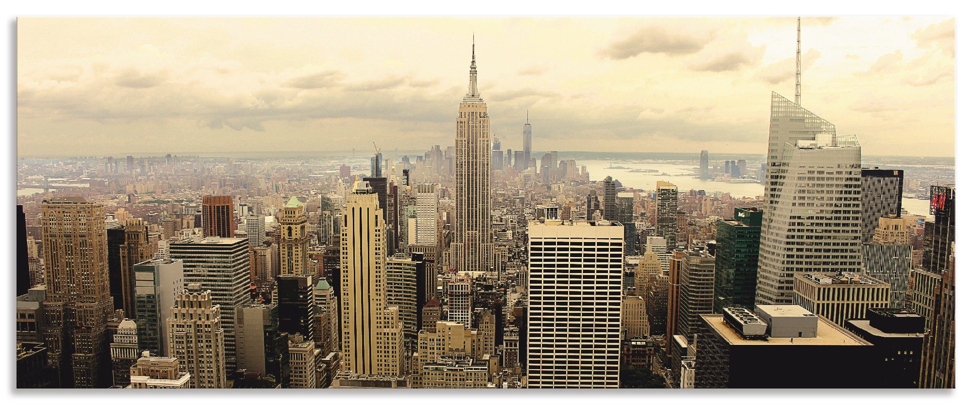 Artland Keukenwand Skyline Manhattan - New York zelfklevend in vele maten - spatscherm keuken achter kookplaat en spoelbak als wandbescherming tegen vet, water en vuil - achterwand