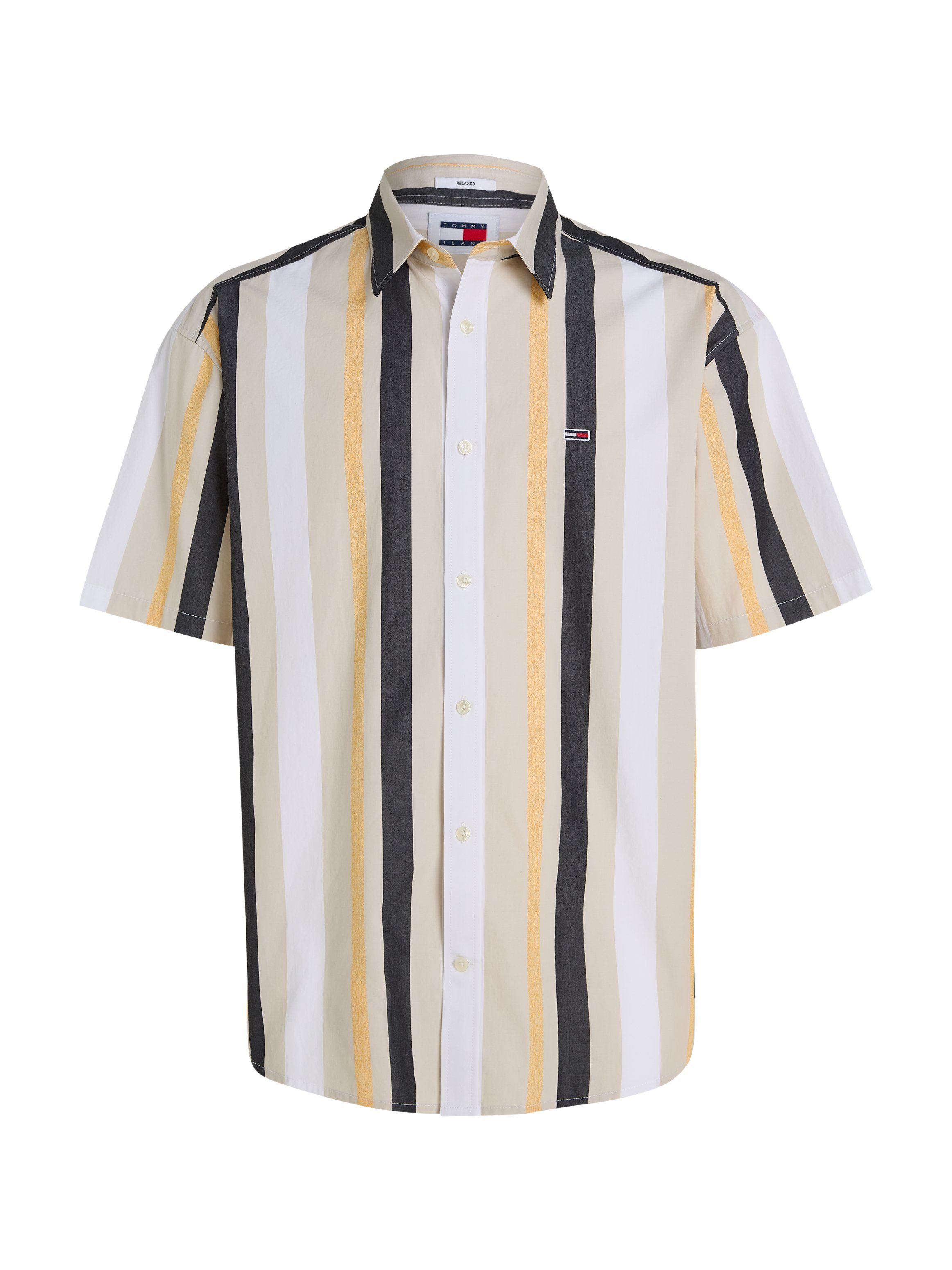 TOMMY JEANS Overhemd met korte mouwen TJM RLX STRIPES SHIRT met veelkleurige strepen