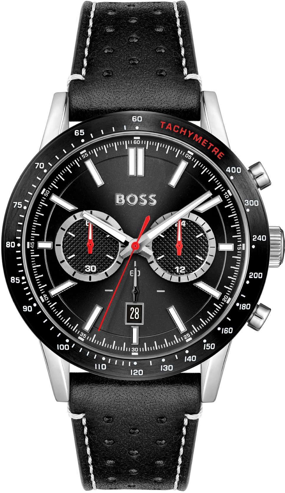 Boss Chronograaf Allure, 1513923 Quartzhorloge, herenhorloge, horloge, stopwatchfunctie, roestvrijstalen band