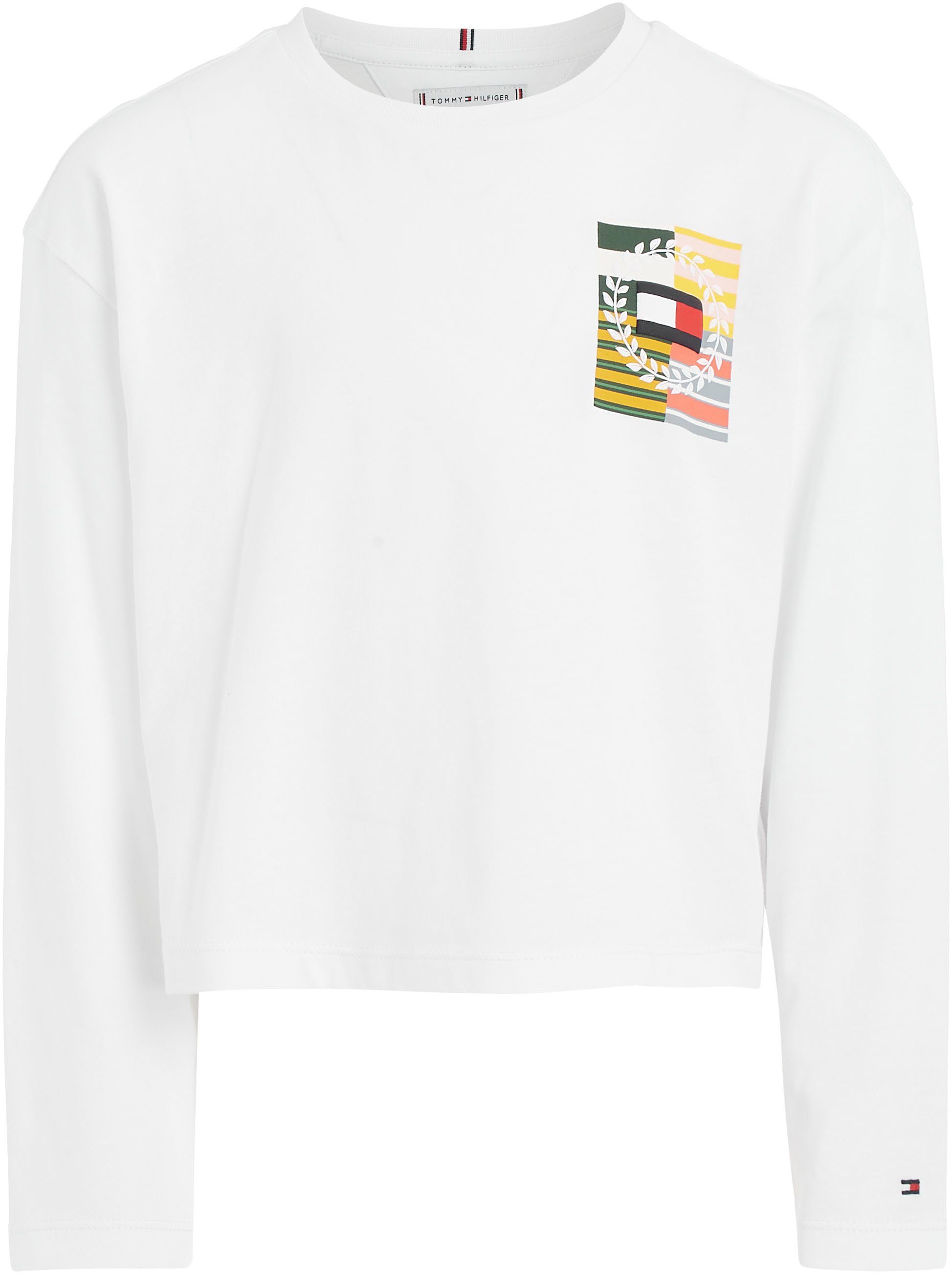 Tommy Hilfiger Shirt met lange mouwen MULTI ARTWORK TEE L/S met grote print op de rug en kleine op de borst