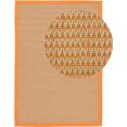 carpetfine vloerkleed sisal sofia tweezijdig te gebruiken kleed van 100% jute, woonkamer oranje
