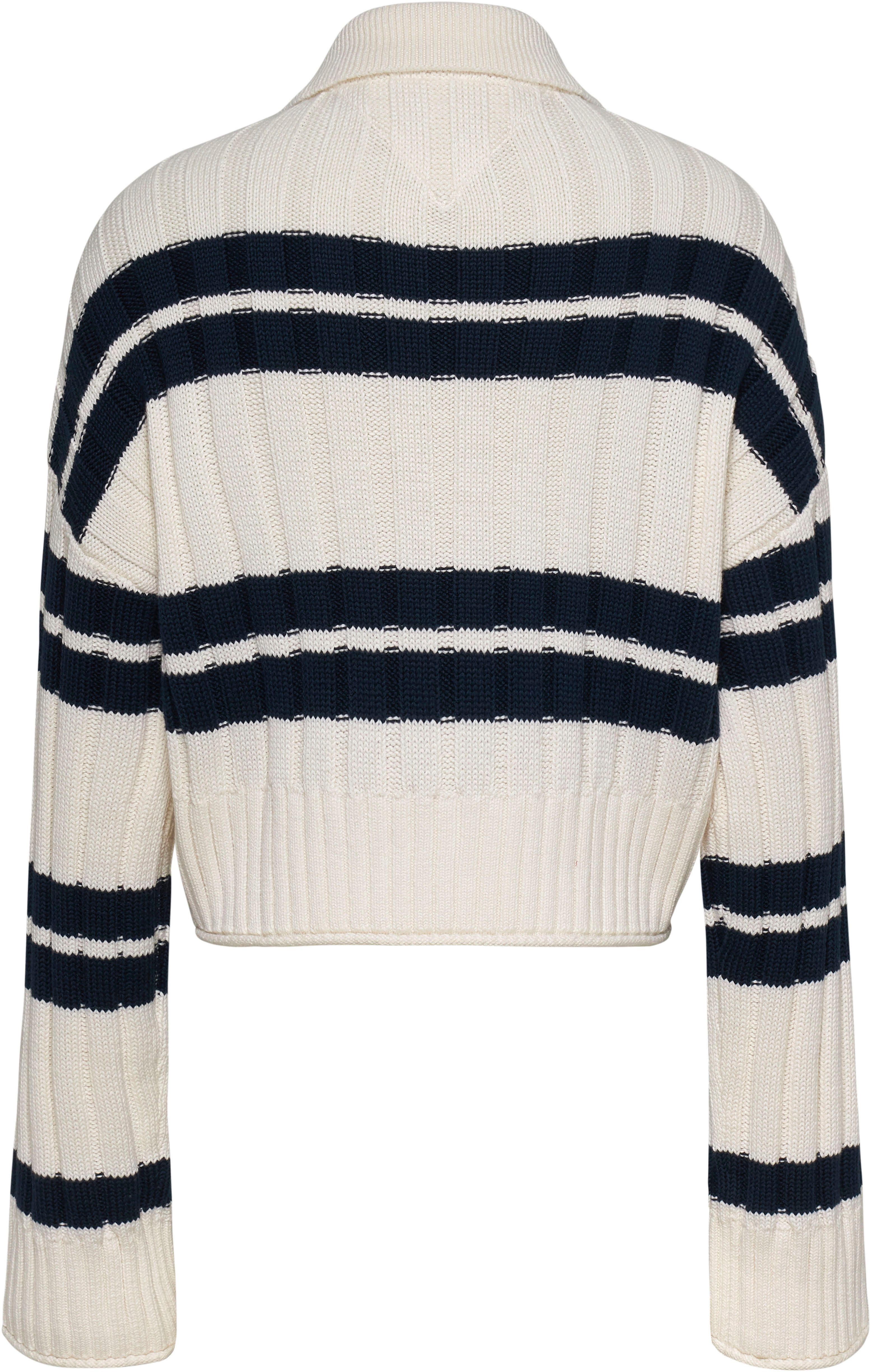 TOMMY JEANS Dames Truien & Vesten Tjw Bxy Crp Stripe Sweater Ext Wit - Thumbnail 10