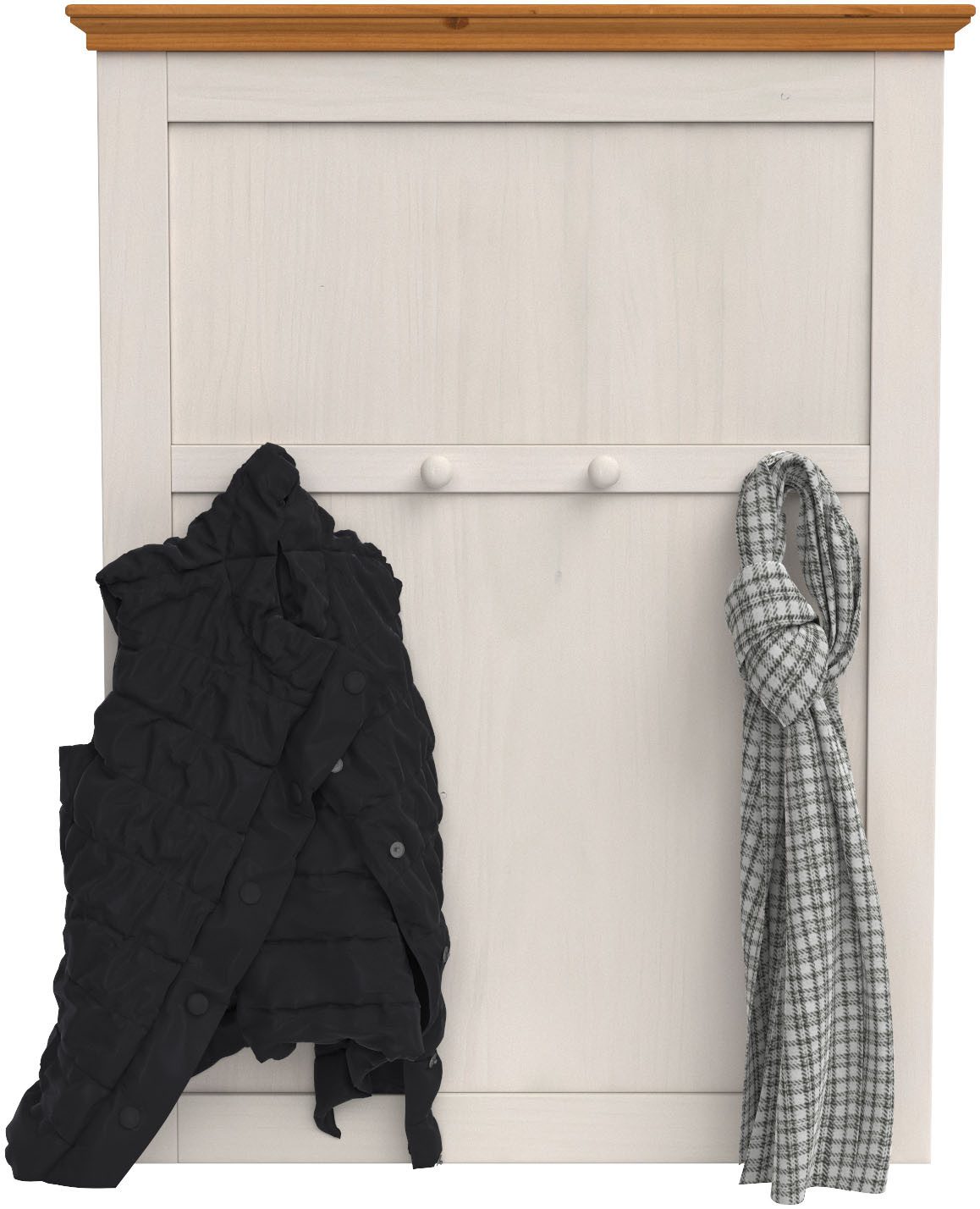 Home affaire Kapstokpaneel Selma uit massief grenenhout, hoogte 105 cm, breedte 80 cm