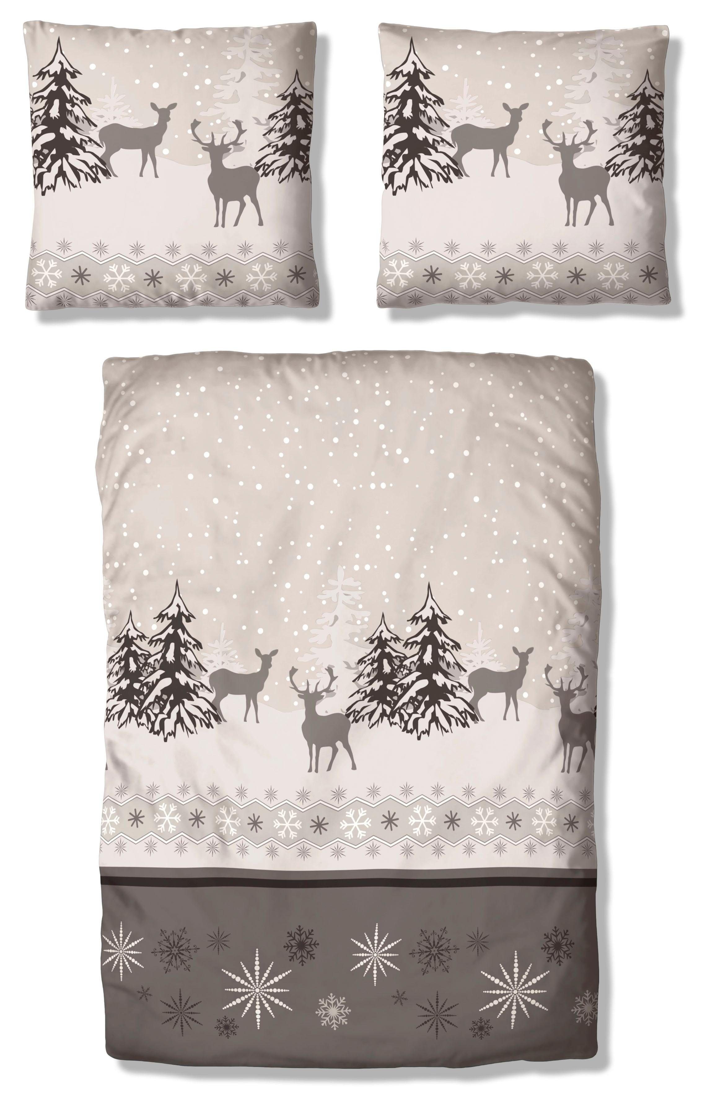 my home Overtrekset Venua in mt. 135x200 of 155x220 cm Winterbeddengoed, kerstdekbedovertrek (2-delig)