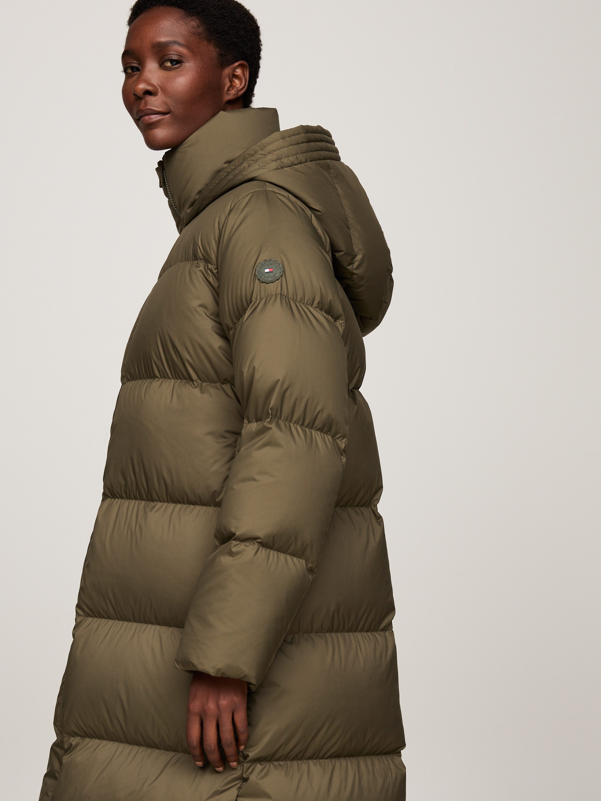 Tommy Hilfiger Lange jas met gestempeld logo