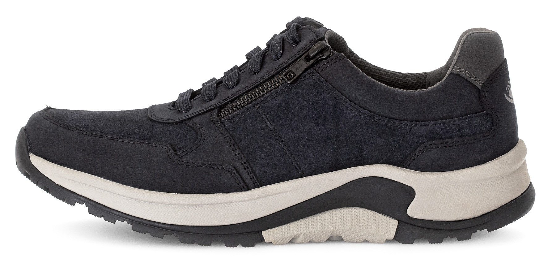 Gabor Rollingsoft Sneakers met sleehak , comfort schoen, veterschoen, lage schoen in breedte g 1/2 (= breed)