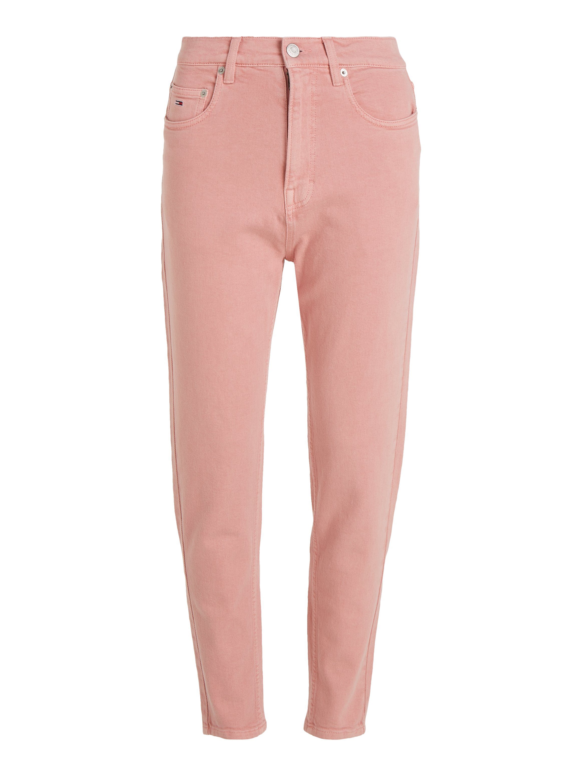 TOMMY JEANS Geweven broek TJW MOM SLIM UH GD met geborduurd logo
