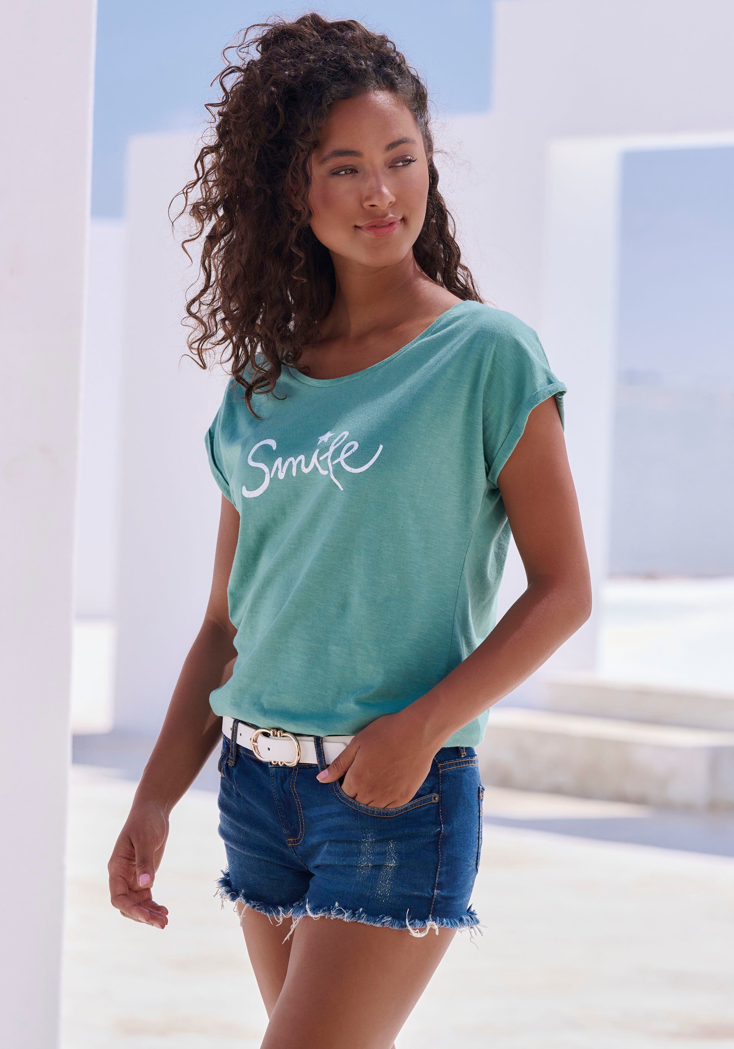 Beachtime T shirt in een zachte katoenkwaliteit