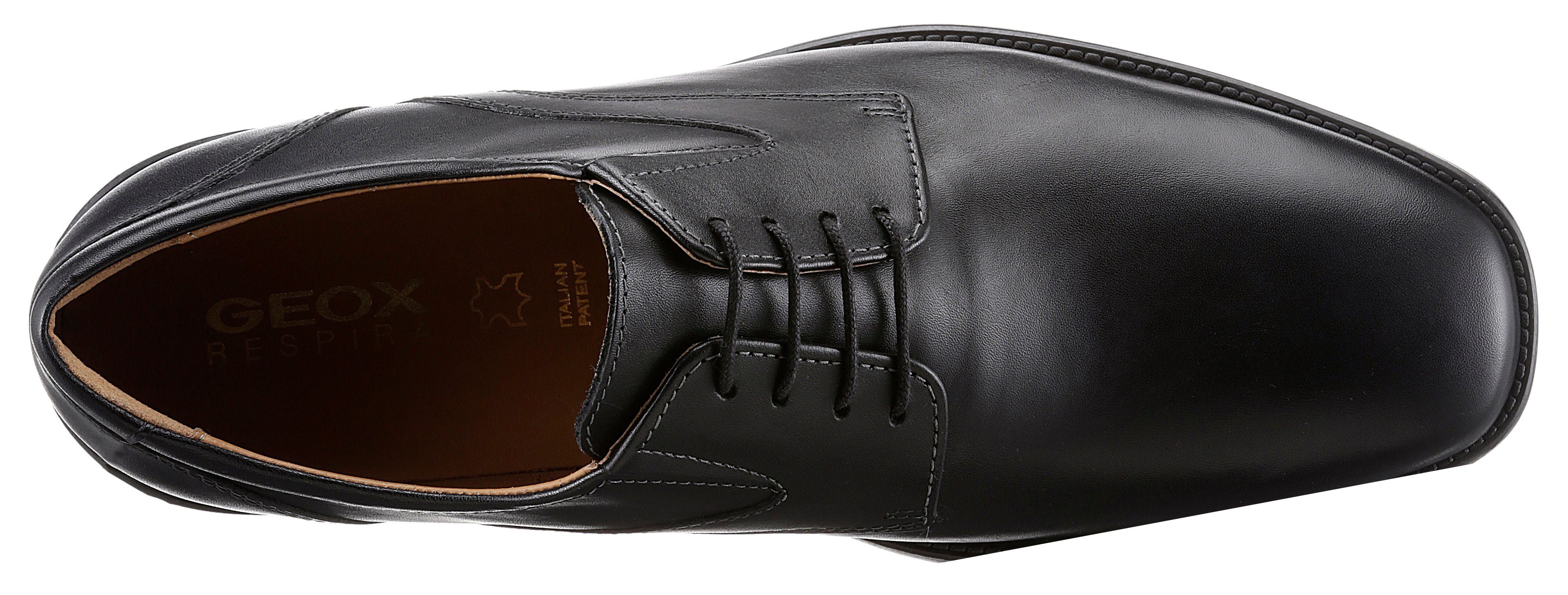 Geox Veterschoenen UOMO FEDERICO met klein elastiek aan de zijkant, vrijetijdsschoen, lage schoen, veterschoen