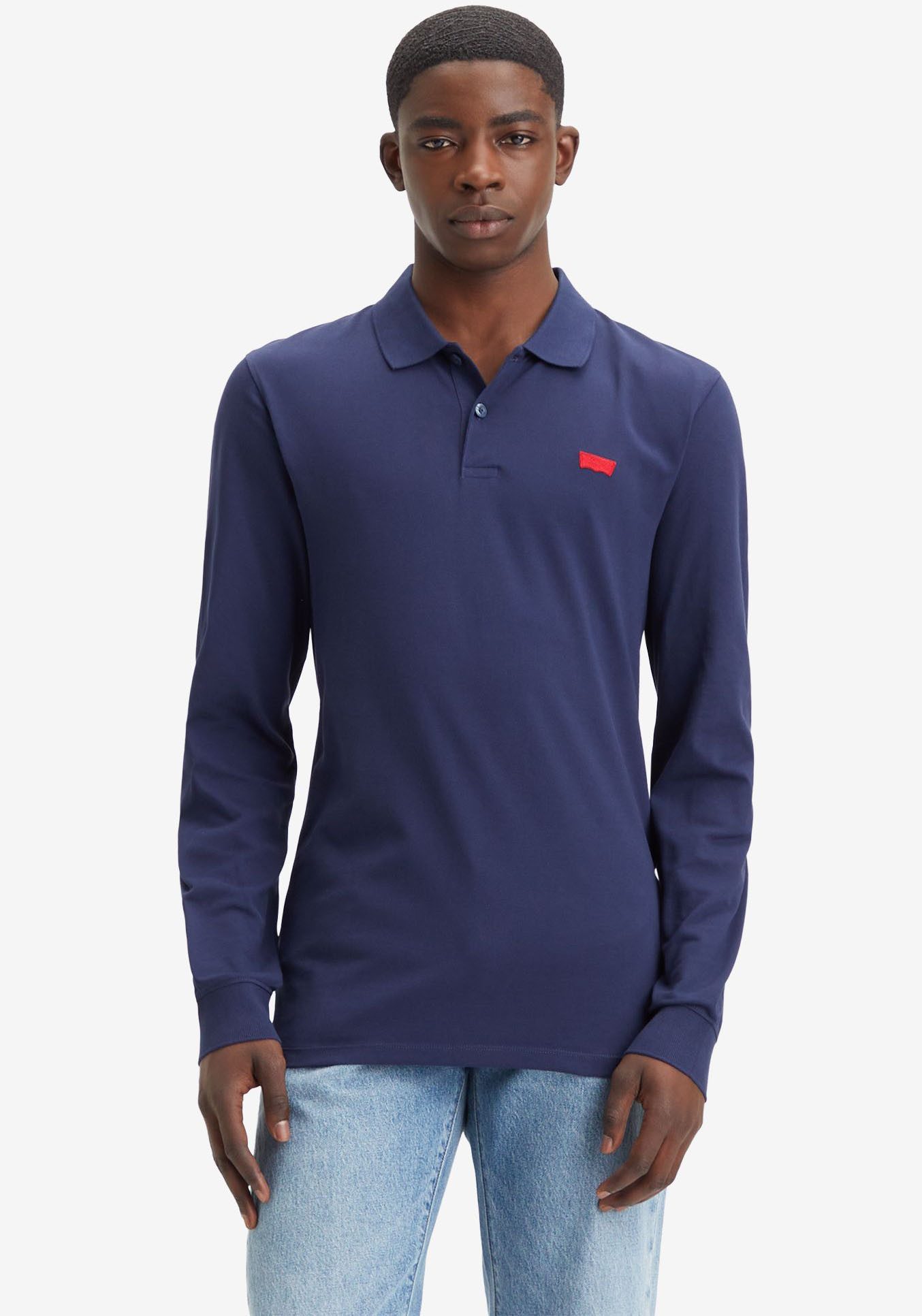 Levi's® Poloshirt met lange mouwen met geborduurd logo