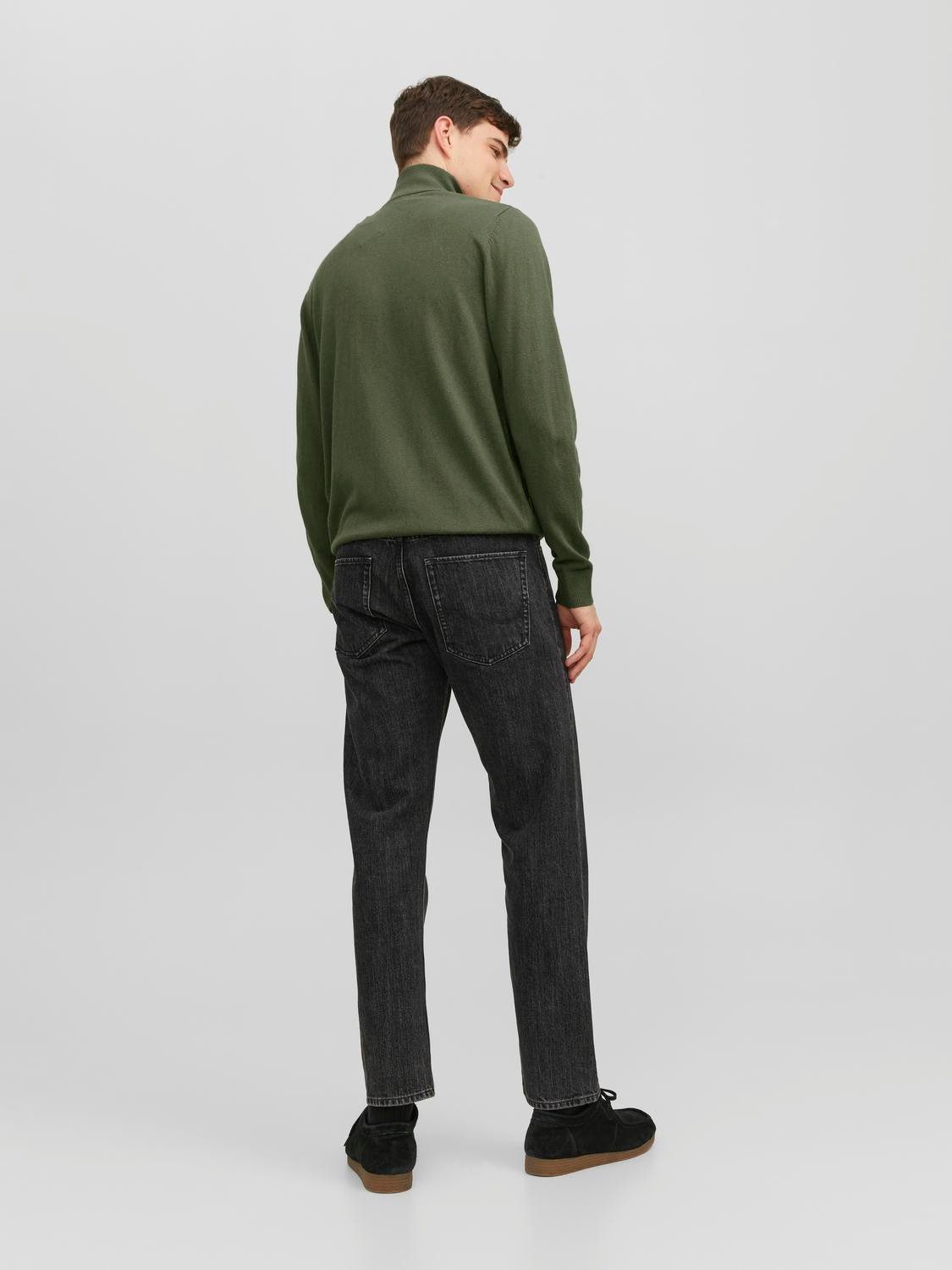 Jack & Jones Schipperstrui JJEEMIL KNIT HALF ZIP NOOS