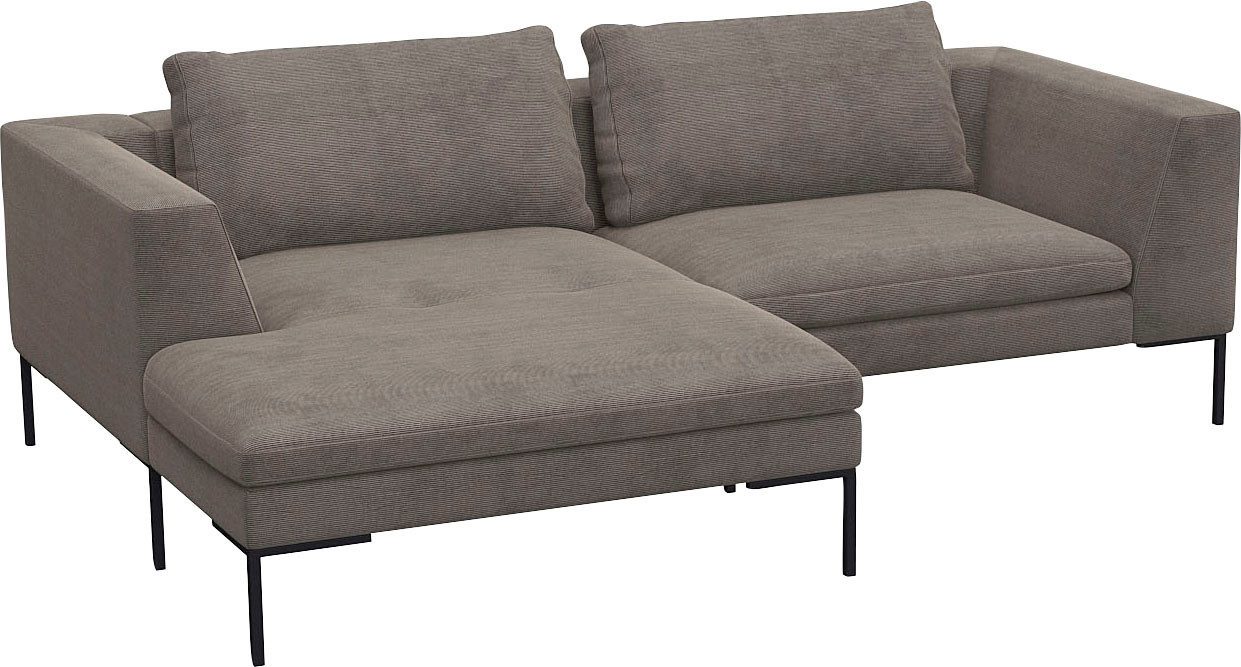 FLEXLUX Hoekbank Loano, super comfortabel zitcomfort door koudschuim in de zitting, L-vorm