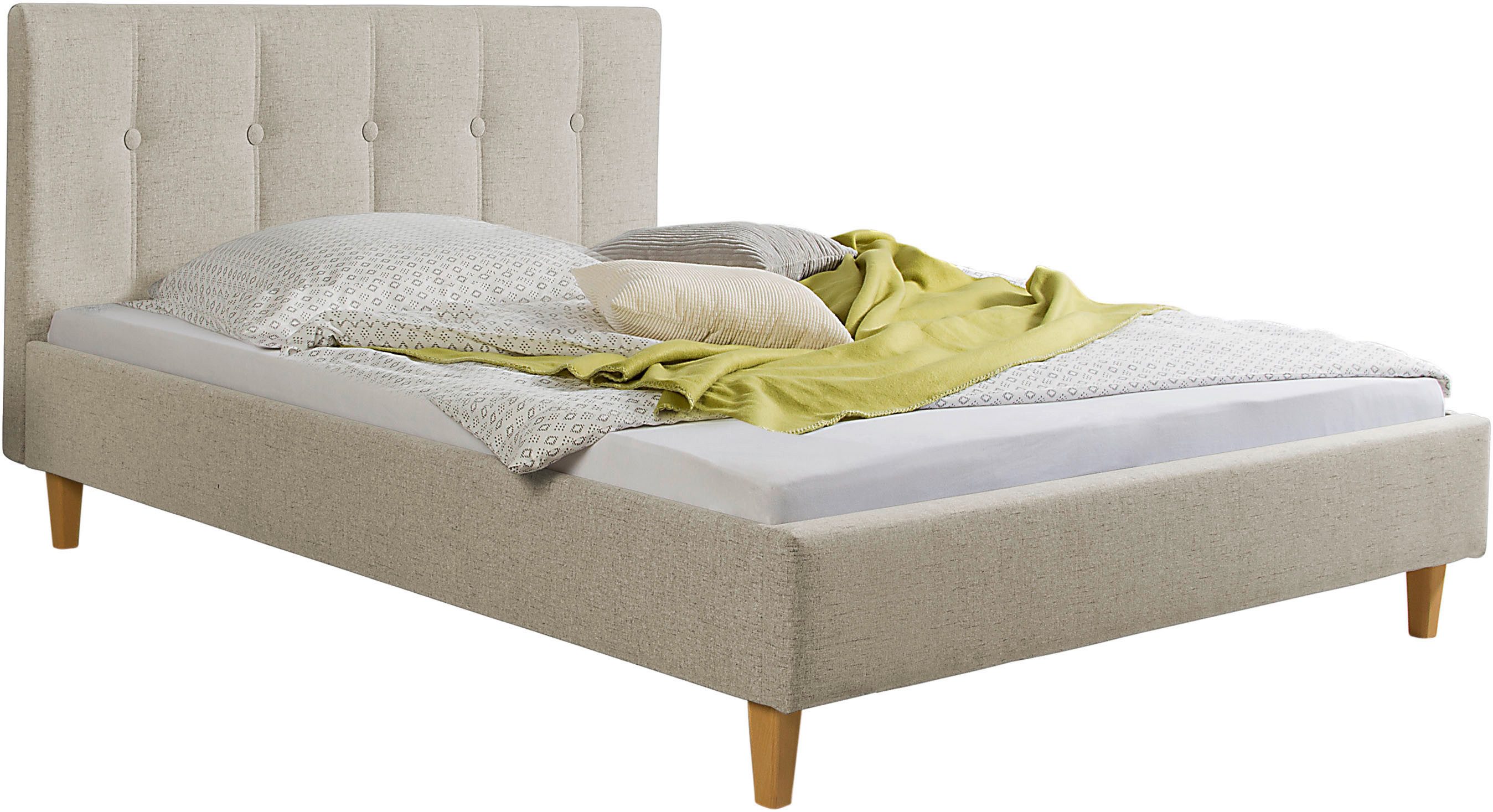 Maintal Gestoffeerd bed Leesburg Zijkanten van het bed zelf te monteren, zonder bedkist