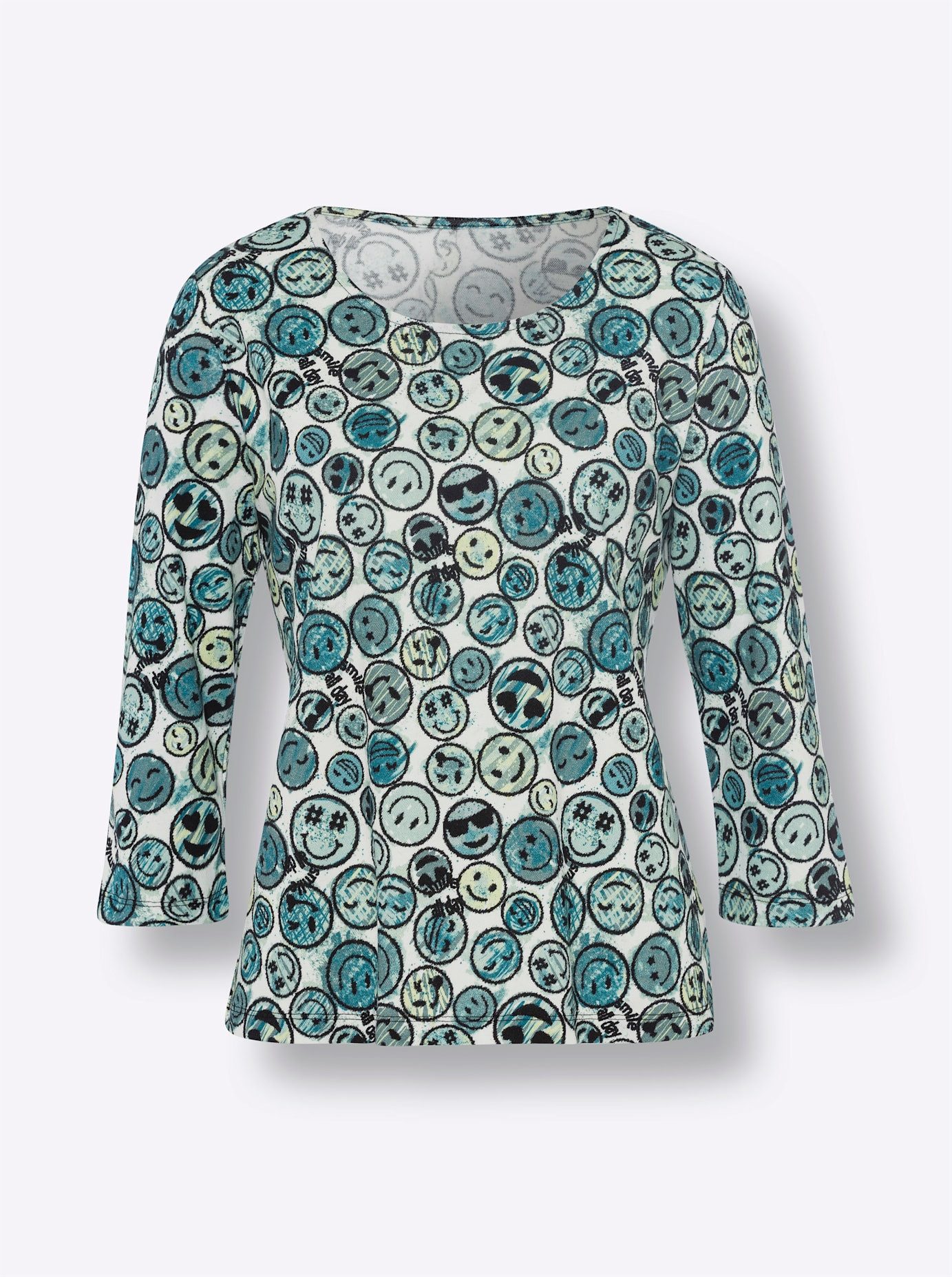 heine Shirt met ronde hals Gedessineerd shirt (1-delig)