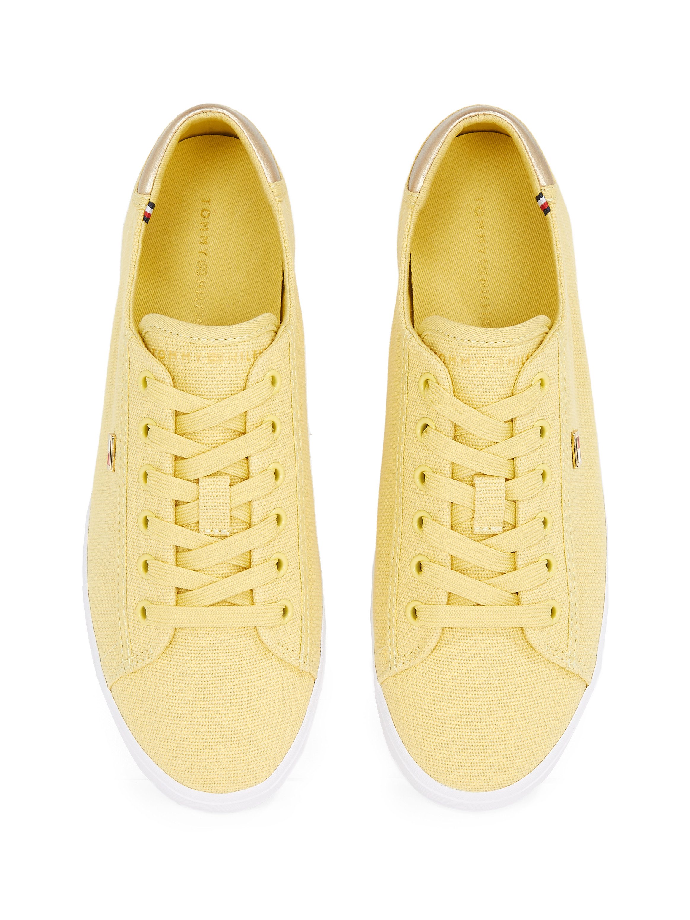 Tommy Hilfiger Plateausneakers VULC CANVAS LACE UP SNEAKER , vrijetijdsschoen, lage schoen, veterschoen, in smalle vorm