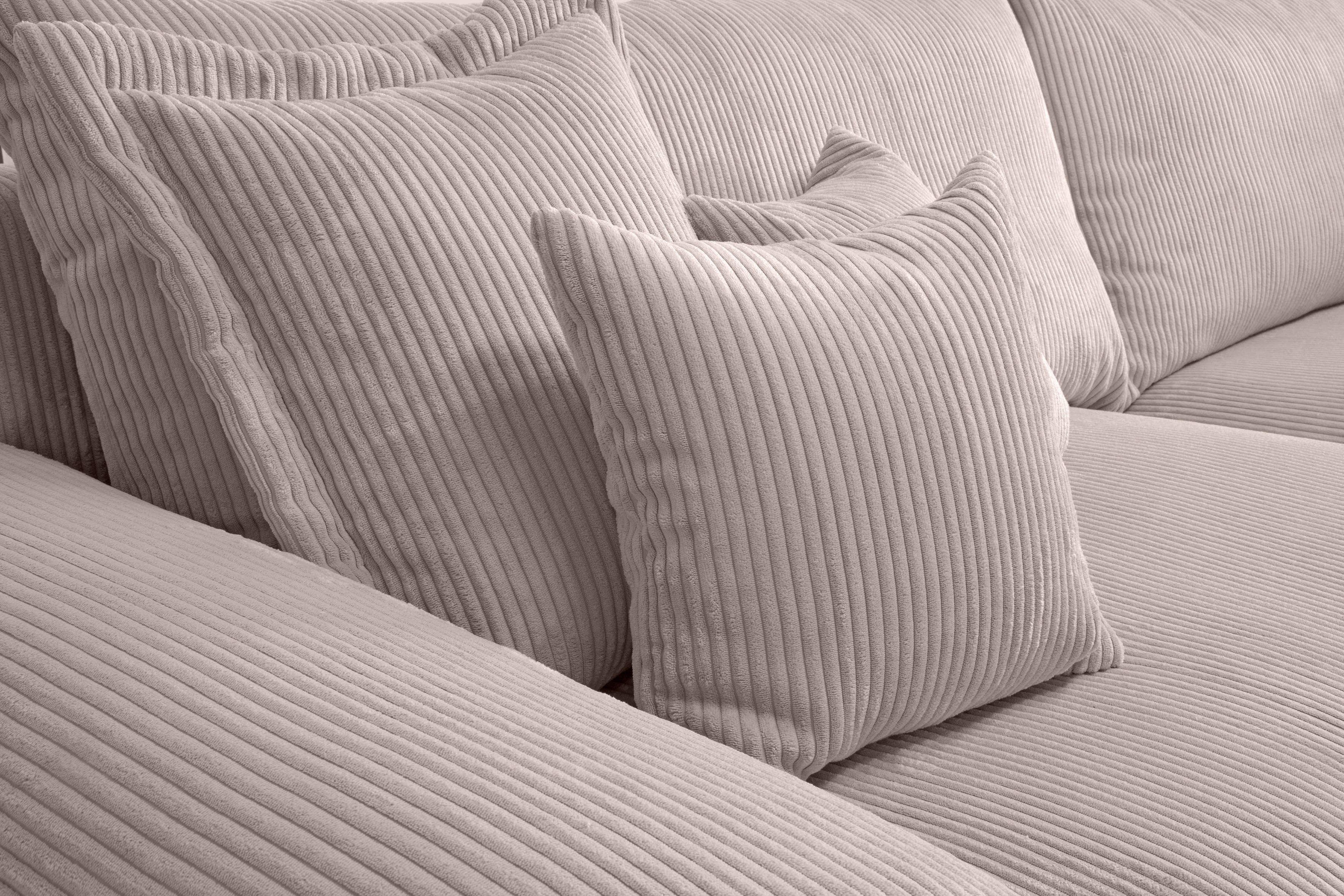 Home affaire Megabank Soft&Cosy XL - breedte 246 cm Mega-bank, in corduroy, met binnenvering