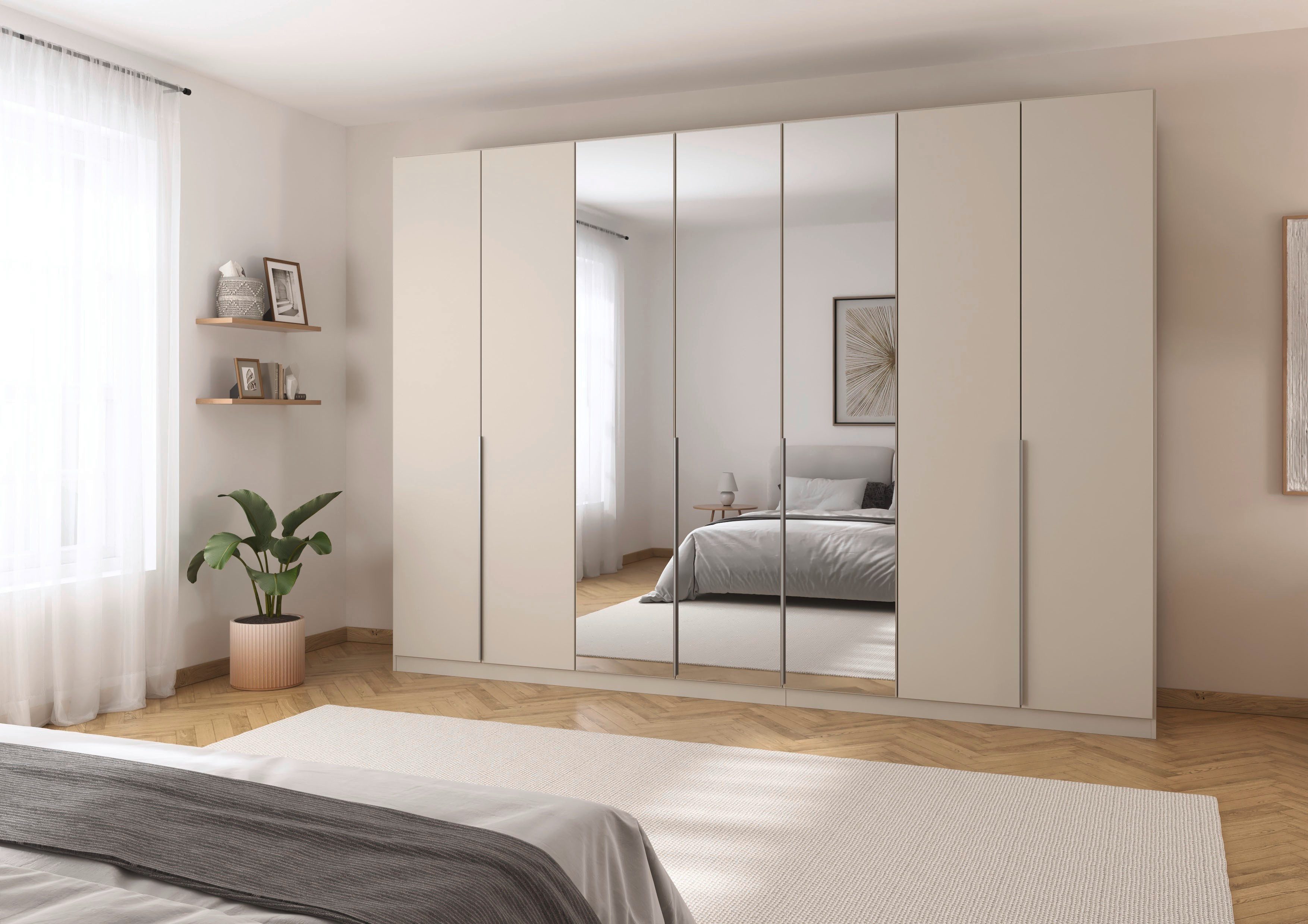 rauch Draaideurkast Kledingkast kast garderobe AGORDO met decor- of hoogglansfront doordachte binnenuitrusting, in 6 breedtes en 2 hoogtes made in germany