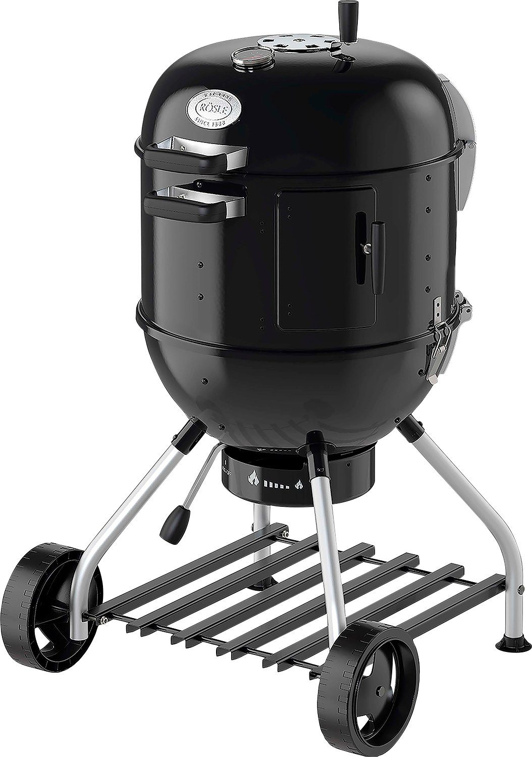 ROESLE Smoker Kogelgrill No.1/F50-S, 25009 met twee smoker-ringen of als mini-kogelgrill, 2x ø 50 cm
