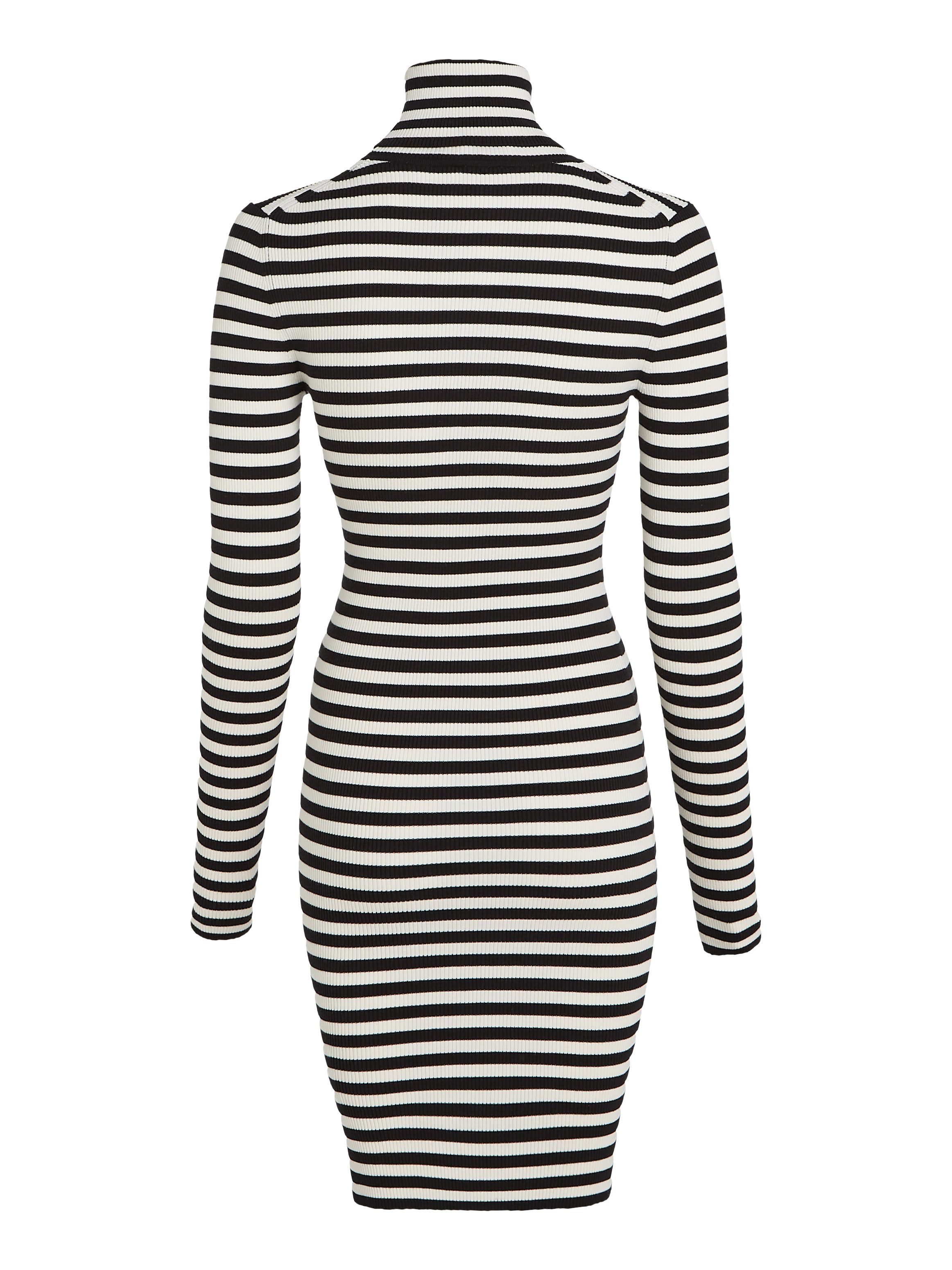 Calvin Klein Sweatjurk WOVEN LABEL TIGHT SWEATER DRESS