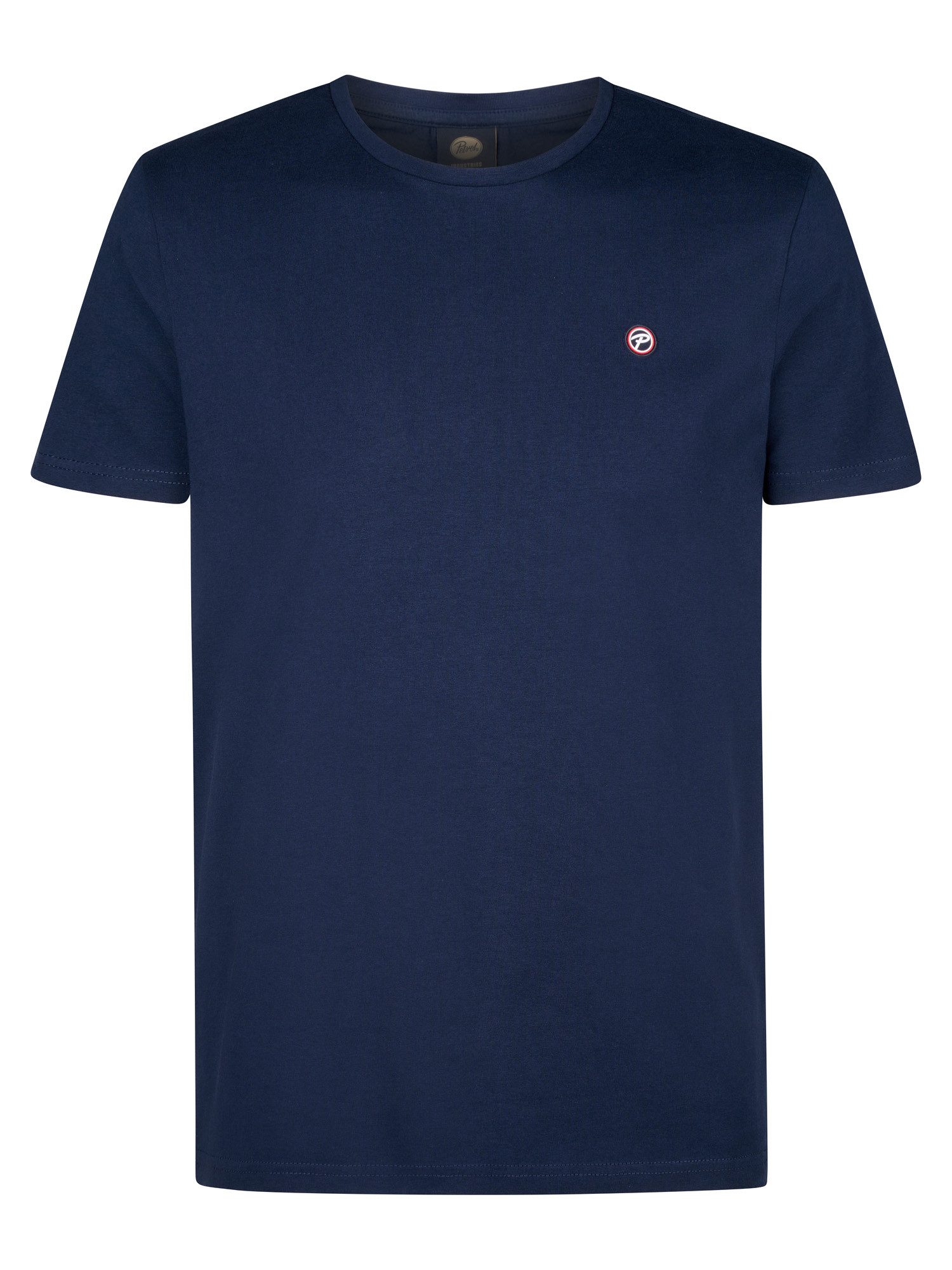 Petrol Industries Shirt met ronde hals met geborduurd logo