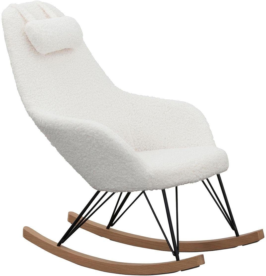 SalesFever Schommelstoel met bekleding in imitatiebont-look
