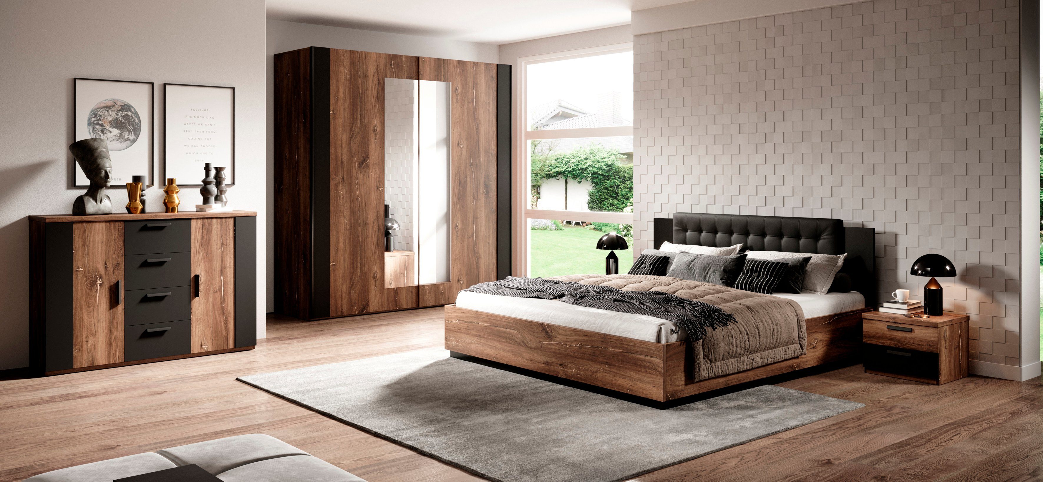 INOSIGN Bedframe Sigma Tweepersoonsbed in twee breedtes met een gepolsterde hoofdeinde