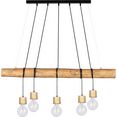 spot light hanglamp trabo pino hanglamp, houten balk van massief grenenhout ø 8-12 cm, duurzaam - fsc-gecertificeerd, bijpassende lm e27-exclusief, made in europe bruin