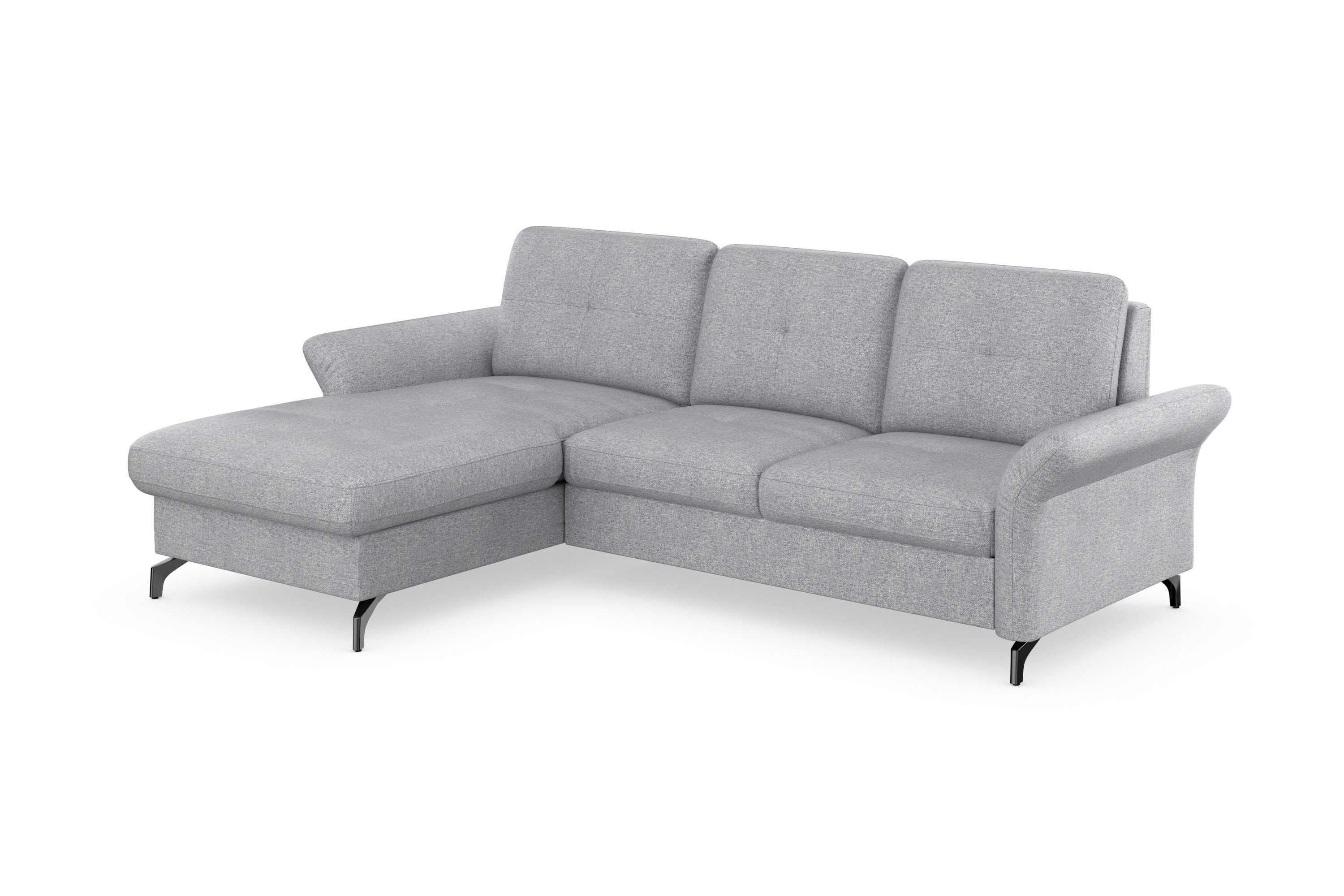 Places of Style Hoekbank Calando L-vorm naar keuze met slaapfunctie, bedkist en armleuning