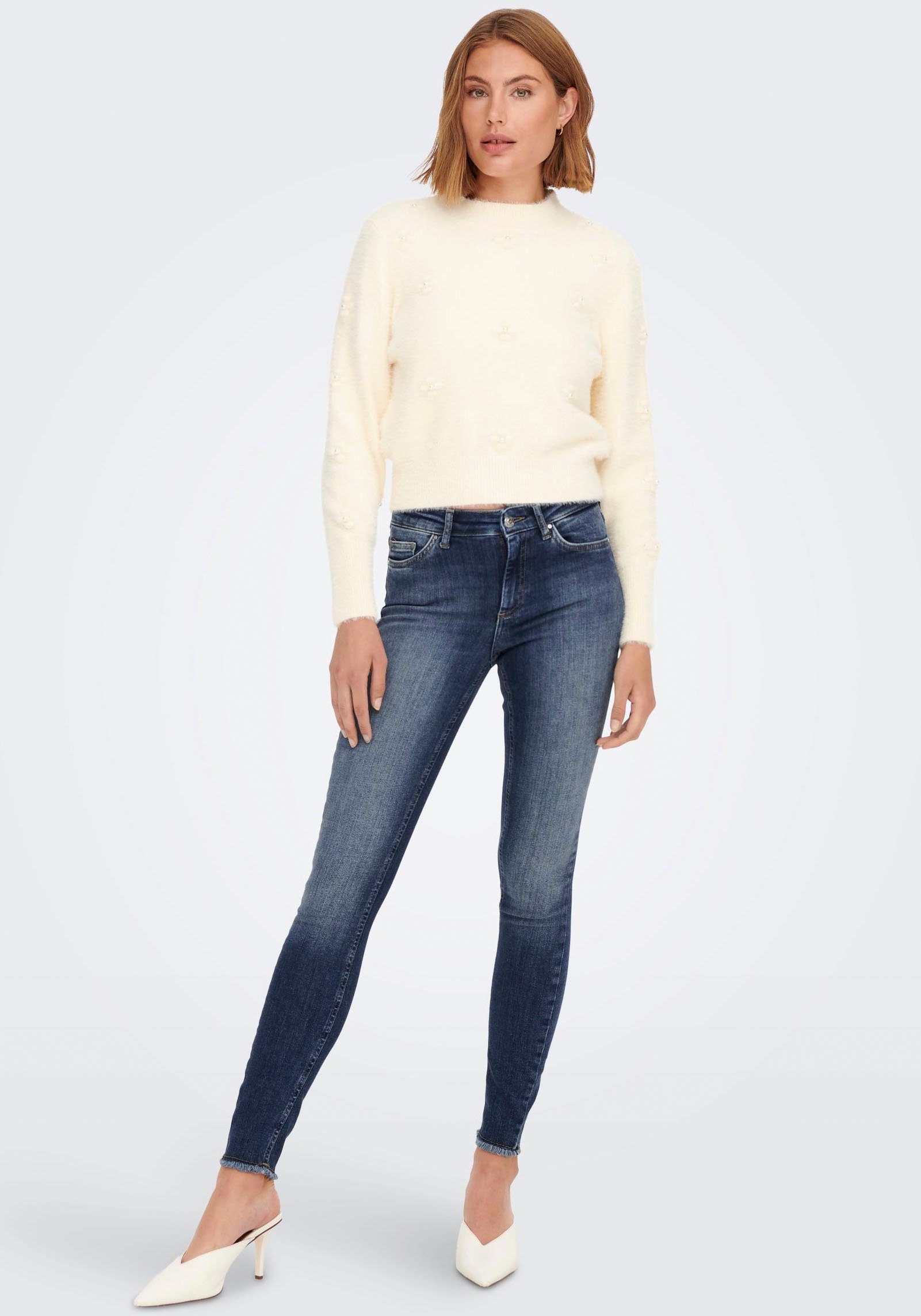 Only Ankle jeans ONLBLUSH MID SK ANK RAW DNM´