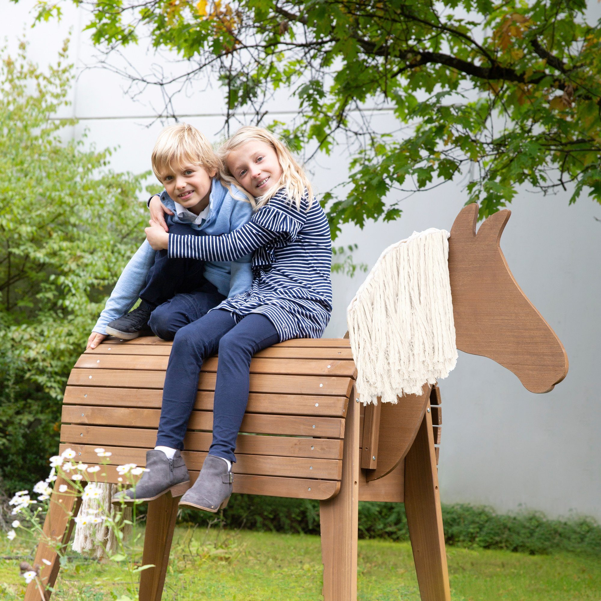 Roba® Houten paard Hxbxd: 156 x 51 x 139 cm